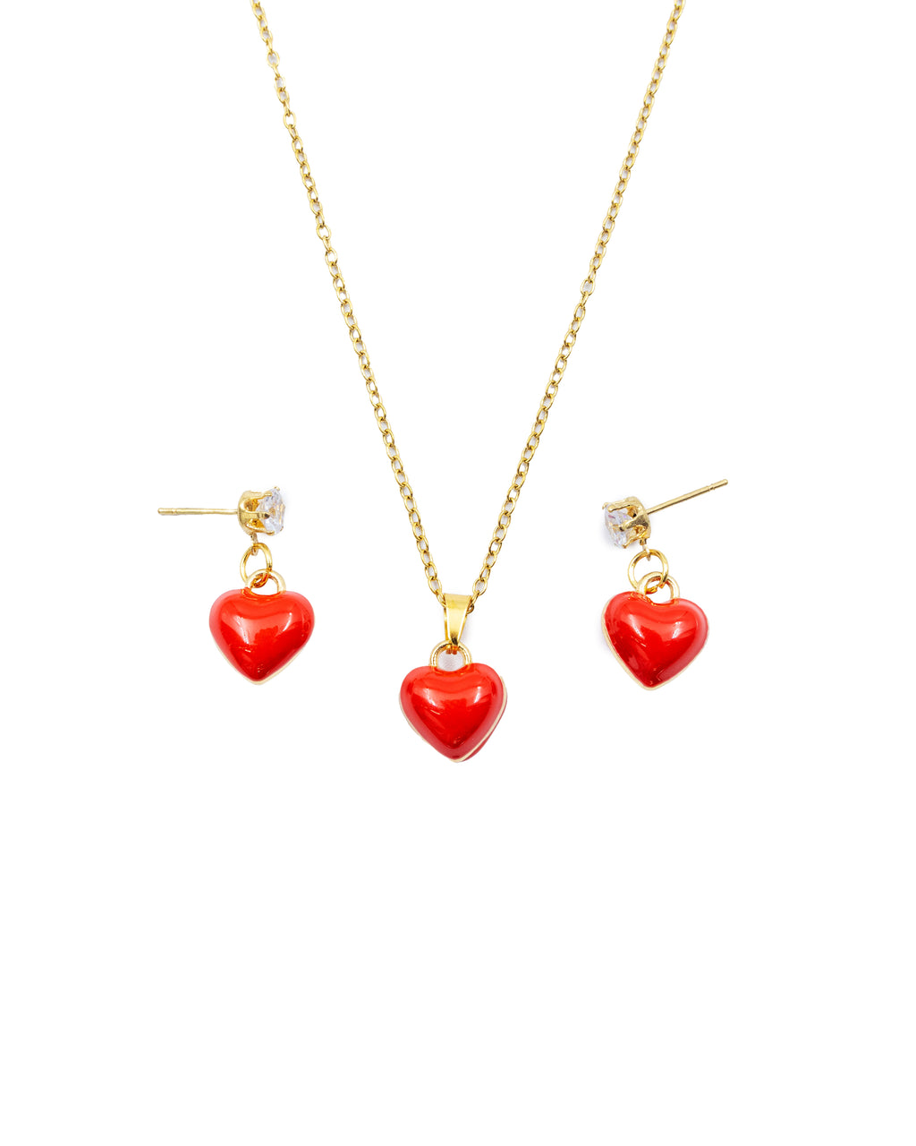 Conjunto de CORAZON M20 ORO LAMINADO