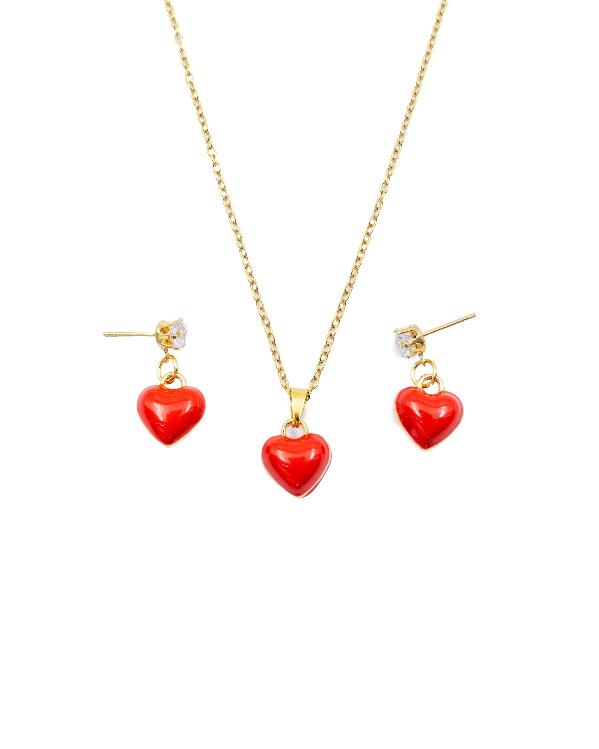 Conjunto de CORAZON M20 ORO LAMINADO