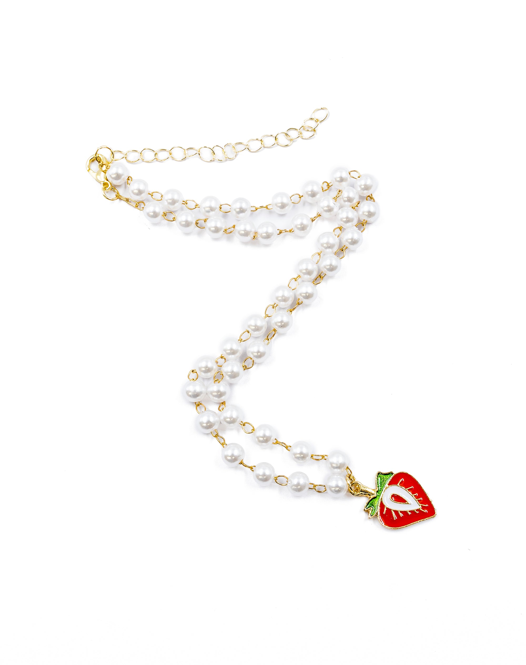 Collar de Perlas con dije de Fruta M3 - Oro laminado