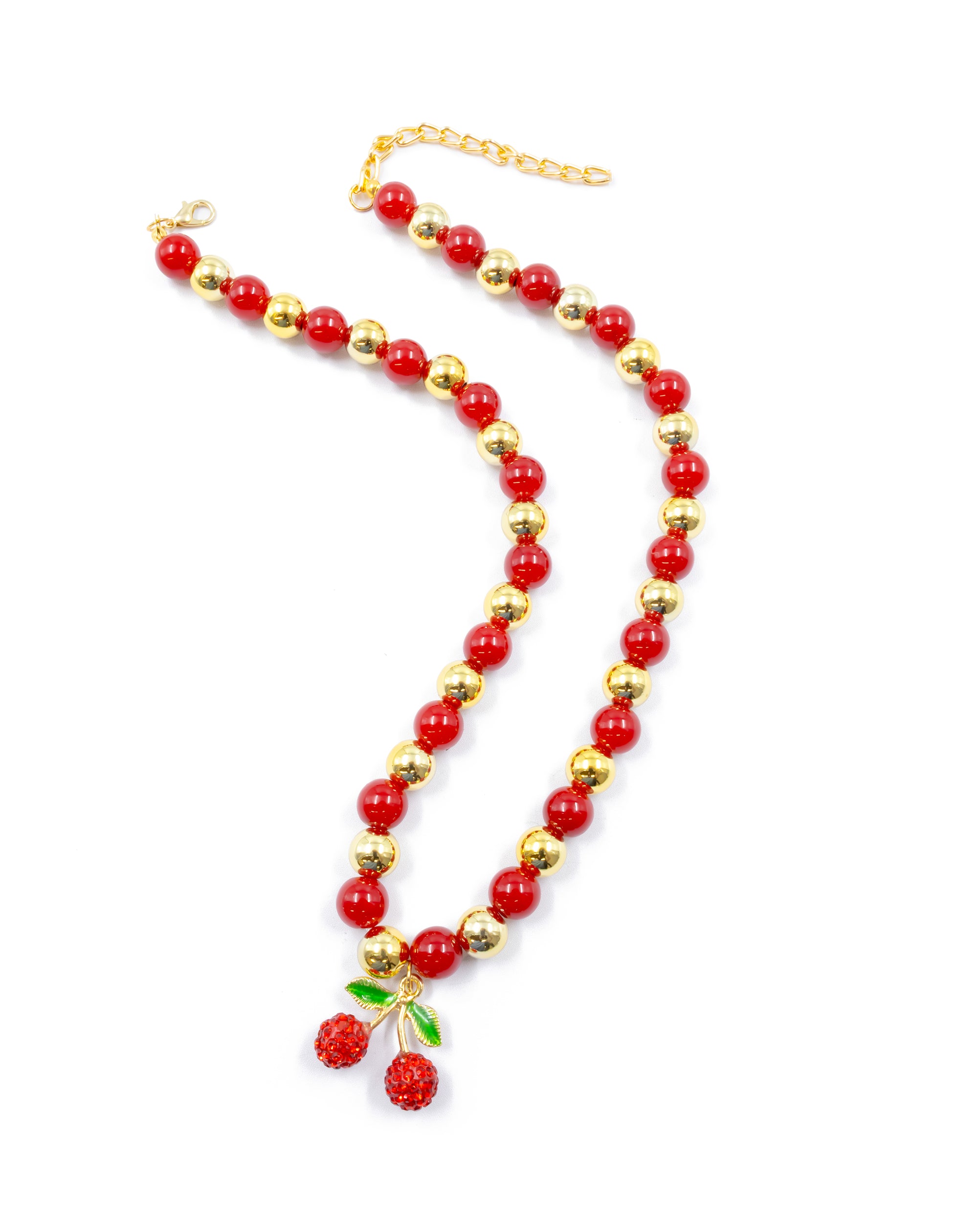 Collar de Perlas con dije de Fruta M13 - Oro laminado