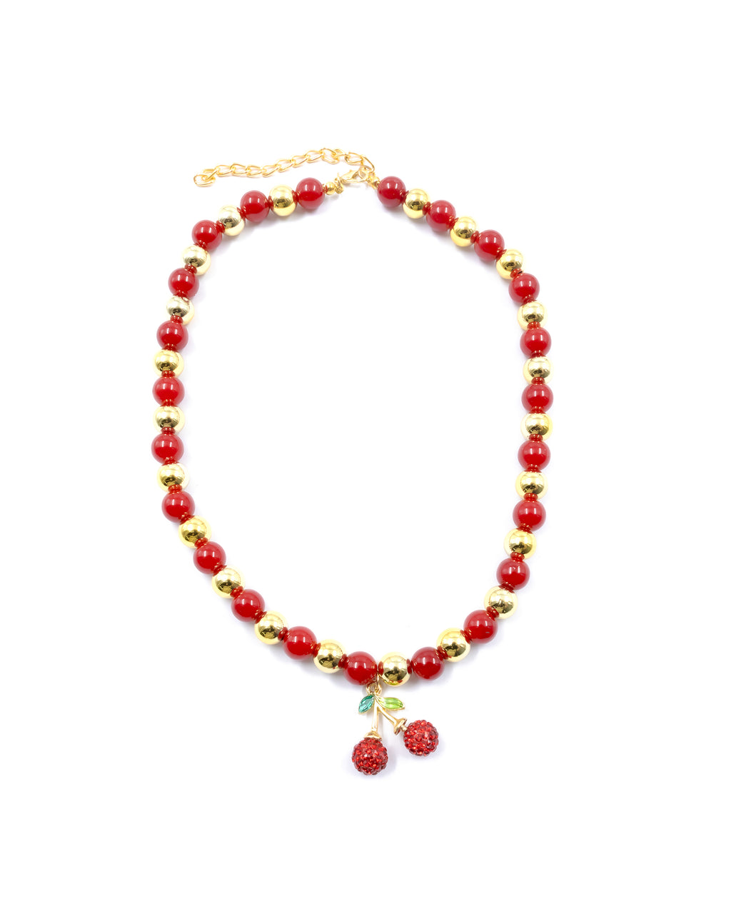 Collar de Perlas con dije de Fruta M19 - Oro laminado