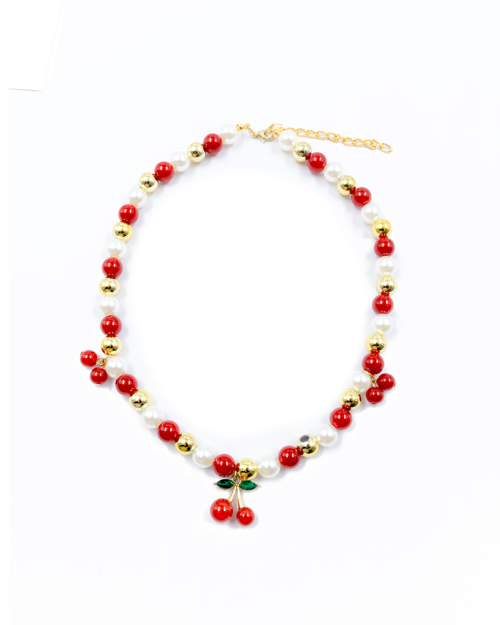 Collar de Perlas con dije de Fruta M23 - Oro laminado