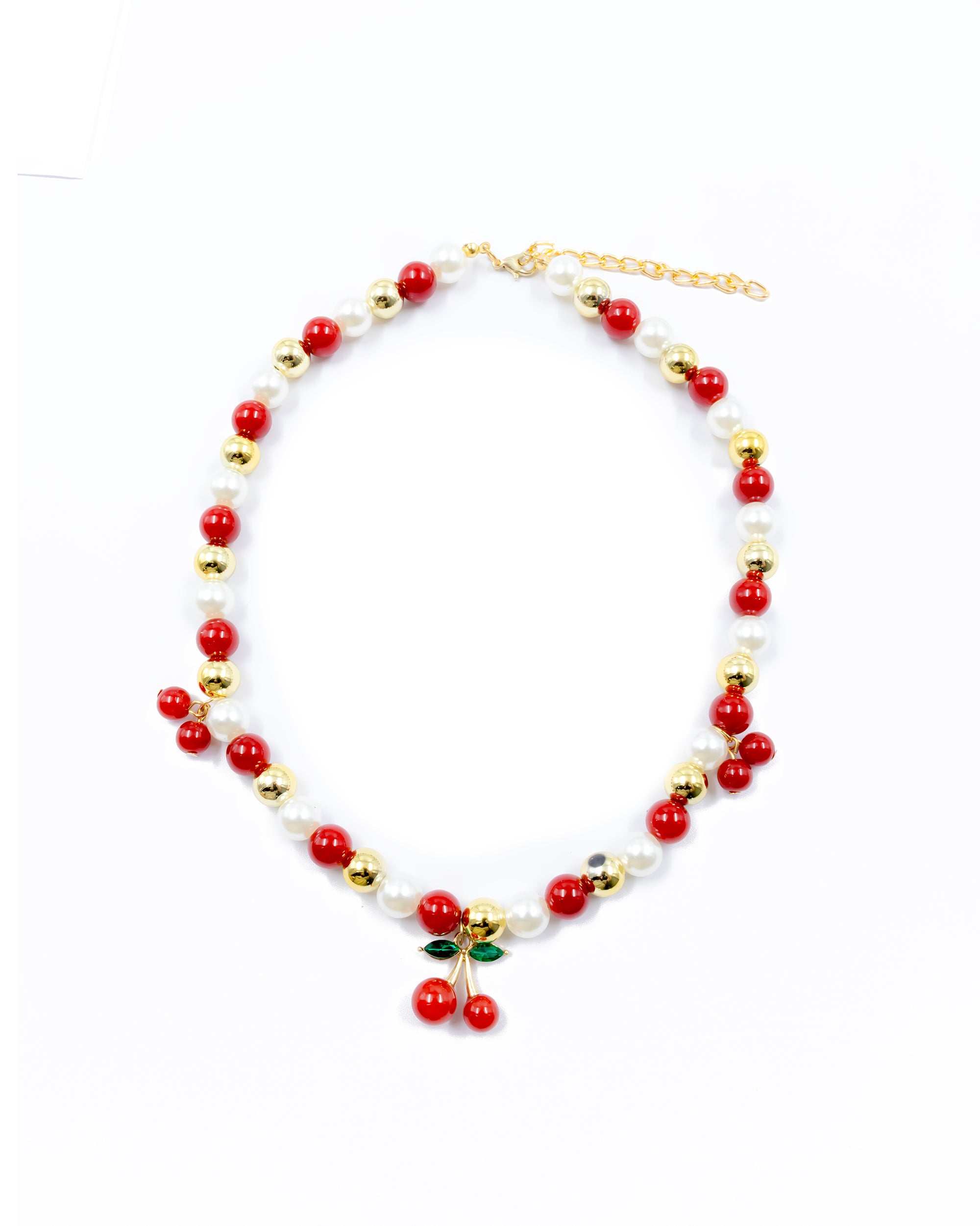 Collar de Perlas con dije de Fruta M23 - Oro laminado