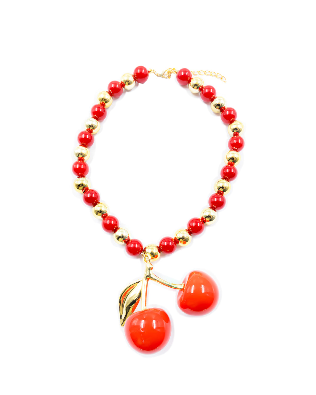 Collar de Perlas con dije de Fruta M27 - Oro laminado