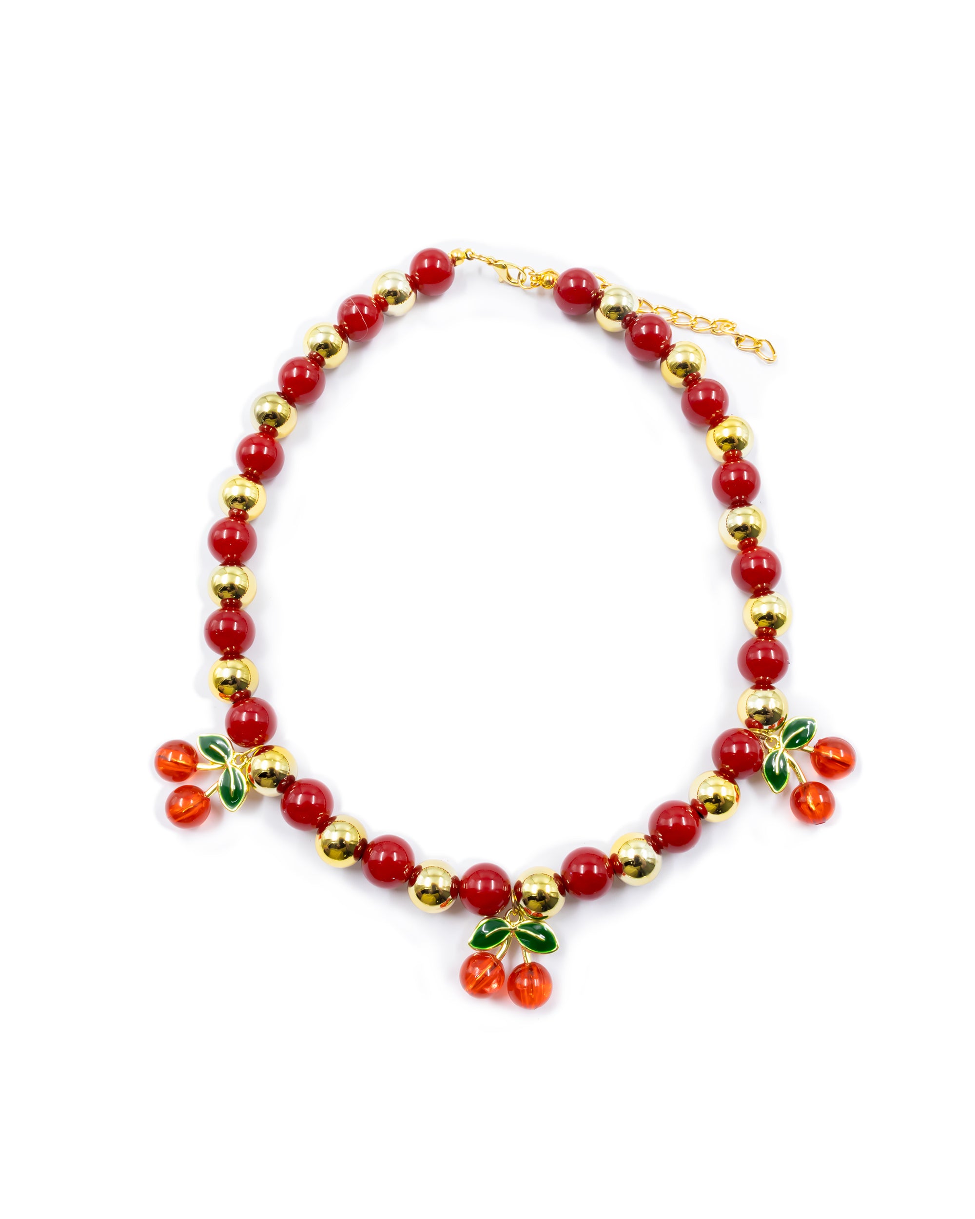 Collar de Perlas con dije de Fruta M25 - Oro laminado