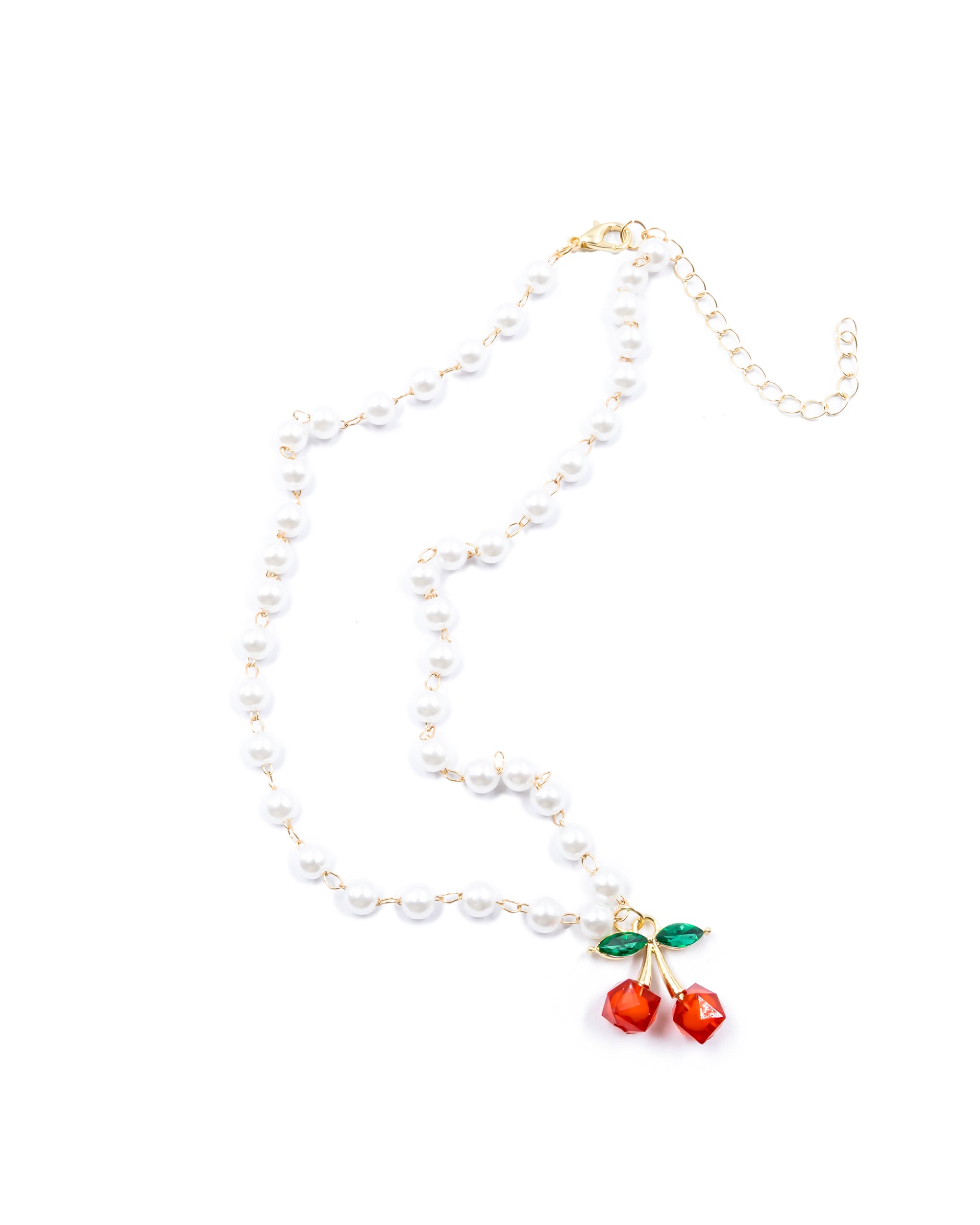 Collar de Perlas con dije de Fruta M29 - Oro laminado