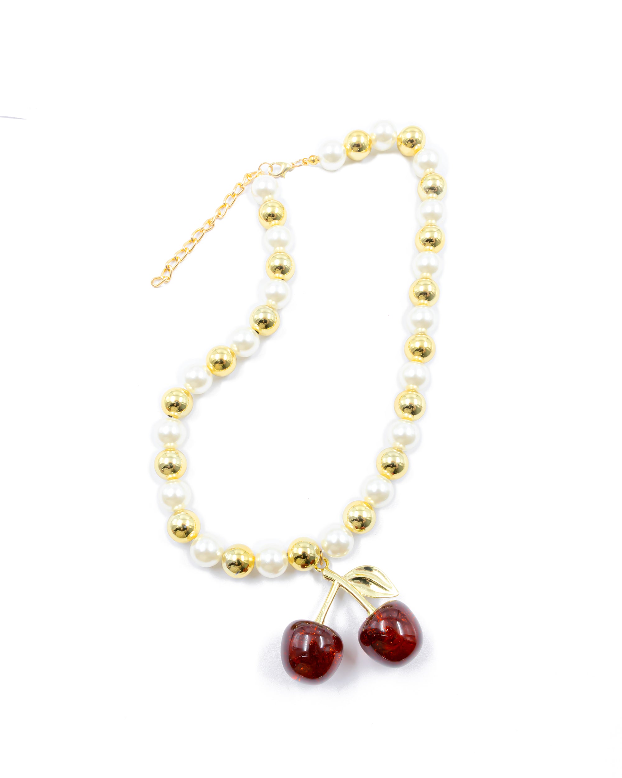 Collar de Perlas con dije de Fruta M31 - Oro laminado (Copia)