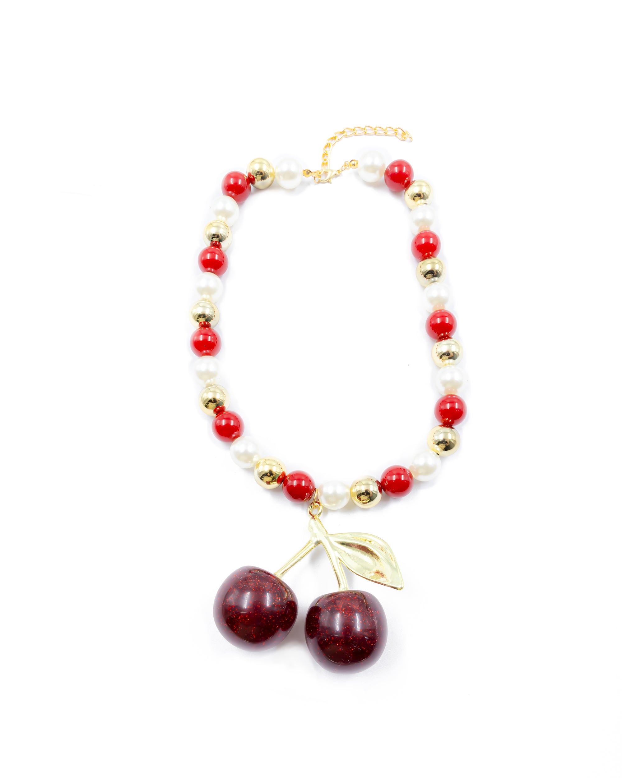 Collar de Perlas con dije de Fruta M28 - Oro laminado