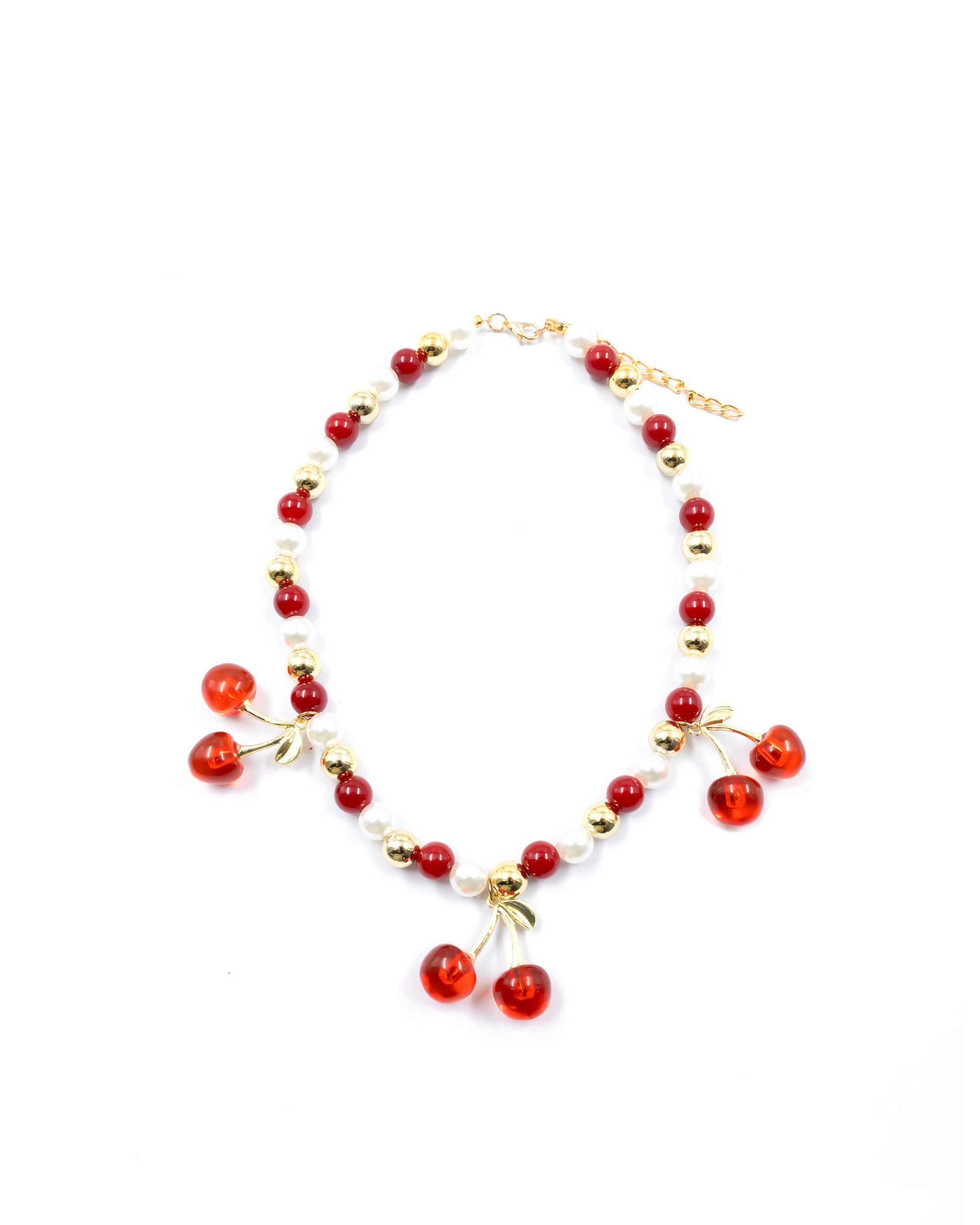 Collar de Perlas con dije de Fruta M26 - Oro laminado