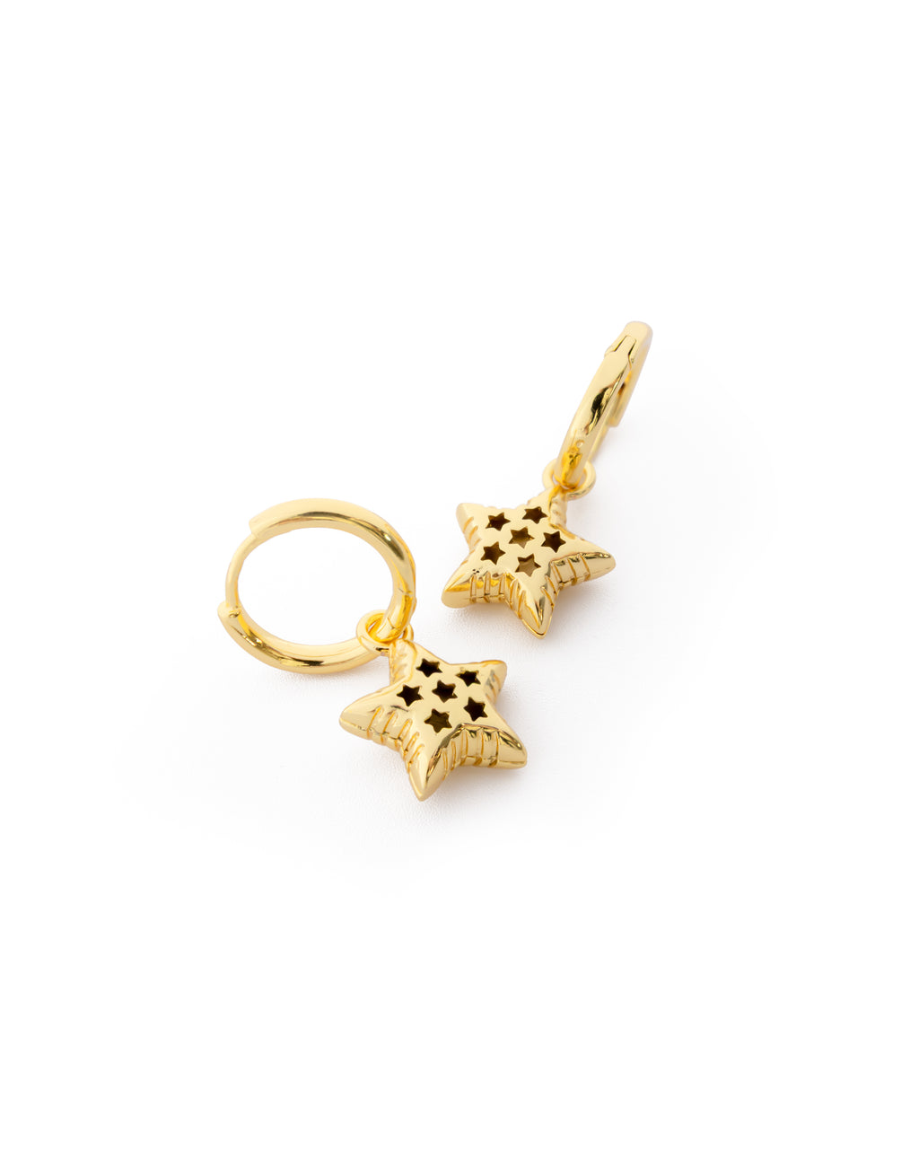 Aretes Dorados con piedras M1 Oro Laminado