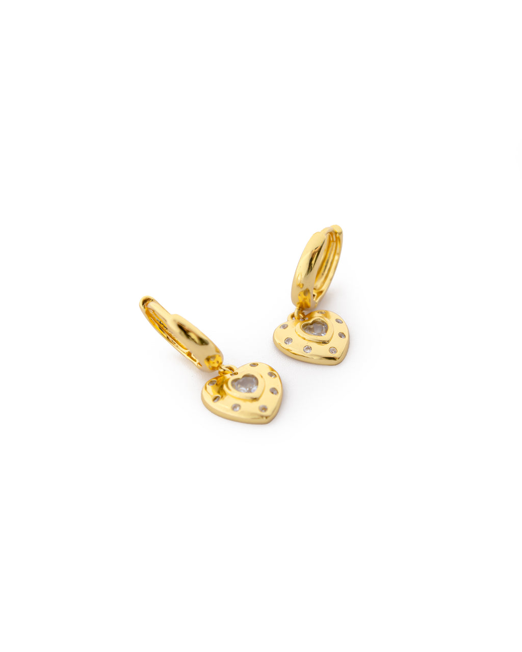 Aretes Dorados con piedras M1 Oro Laminado