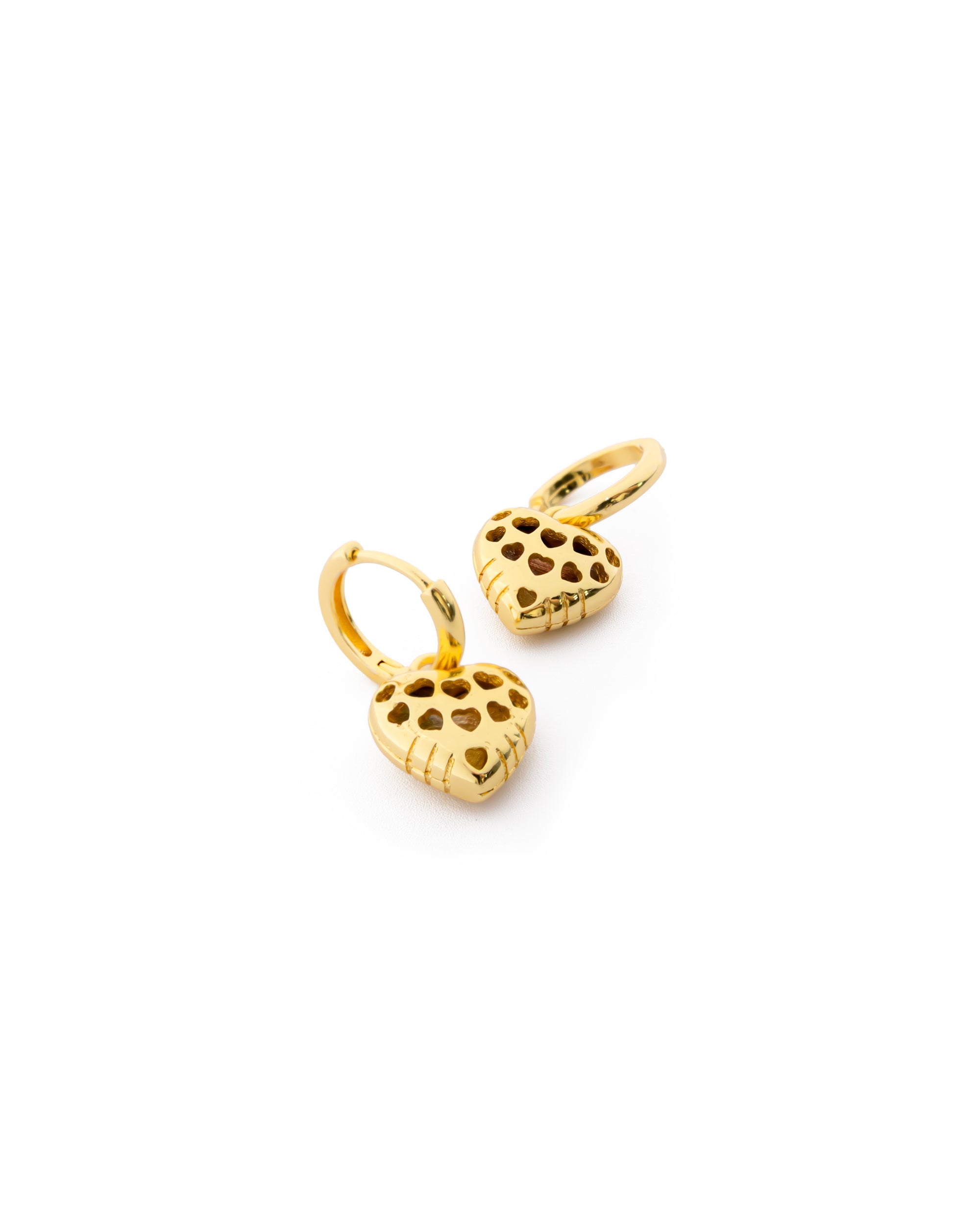 Aretes Dorados con piedras M1 Oro Laminado