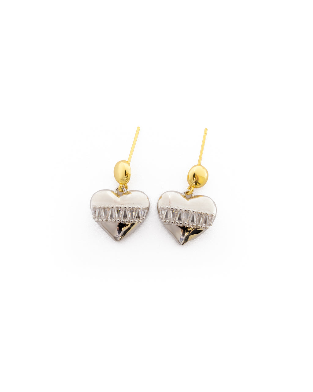 Aretes Dorados con piedras M2 Oro Laminado