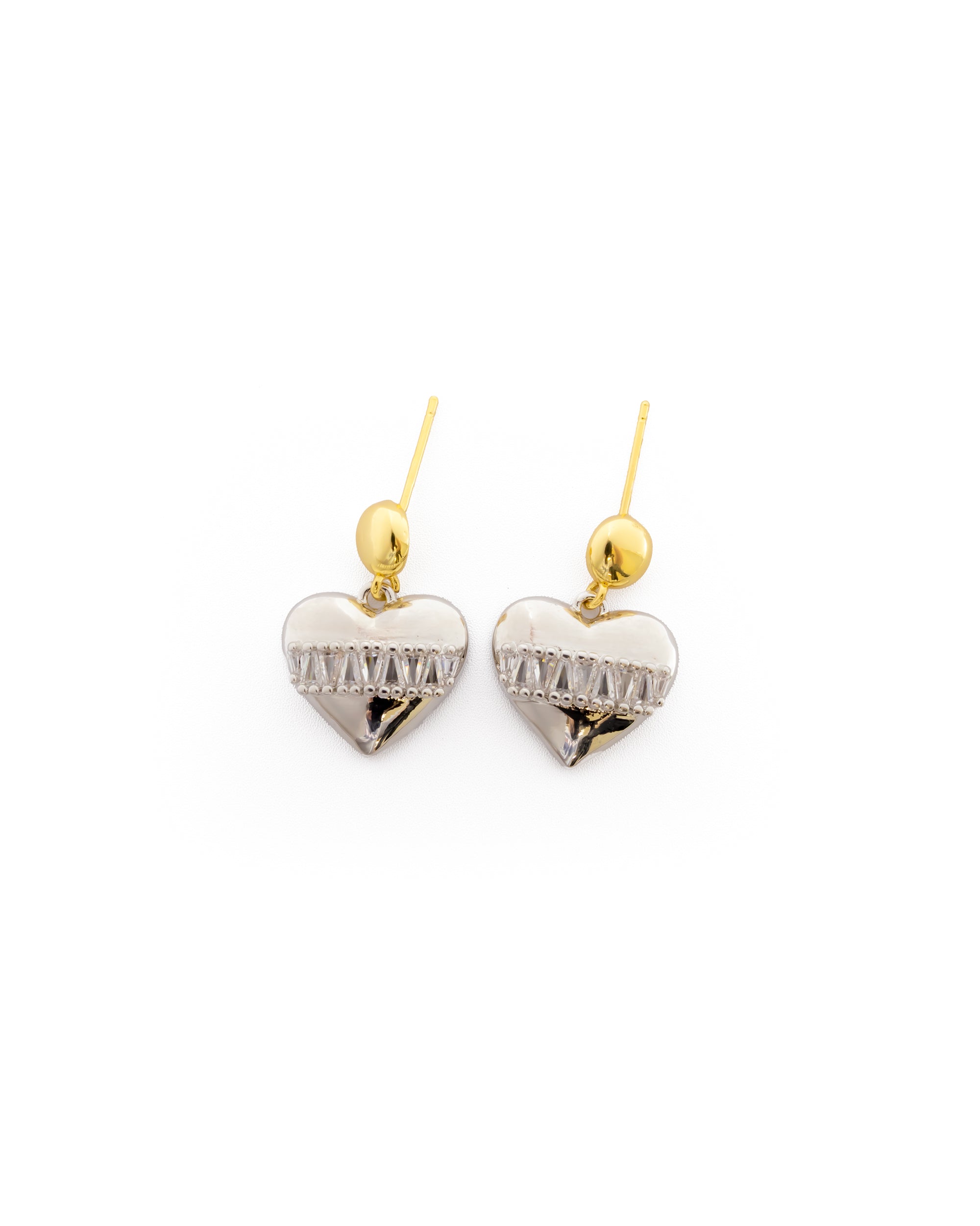 Aretes Dorados con piedras M2 Oro Laminado