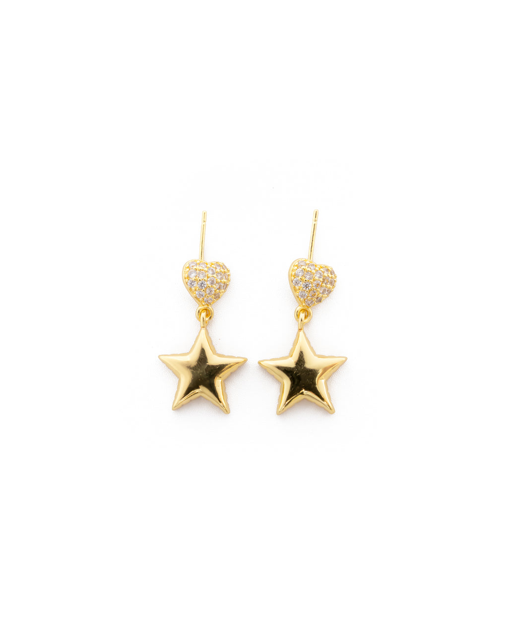 Aretes Dorados con piedras M1 Oro Laminado