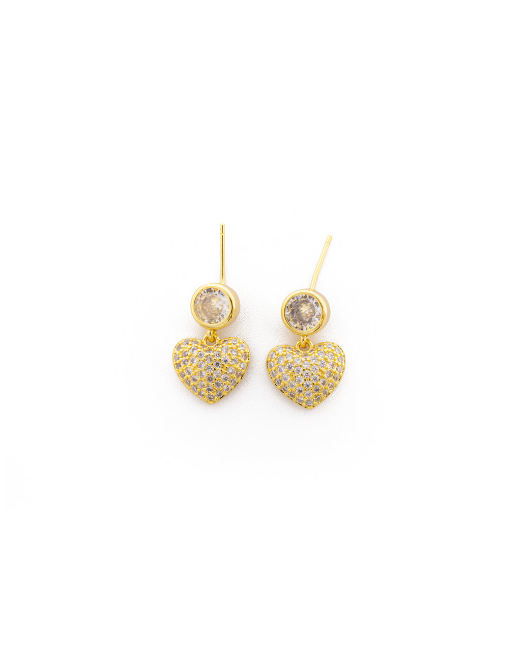 Aretes Dorados con piedras M2 Oro Laminado