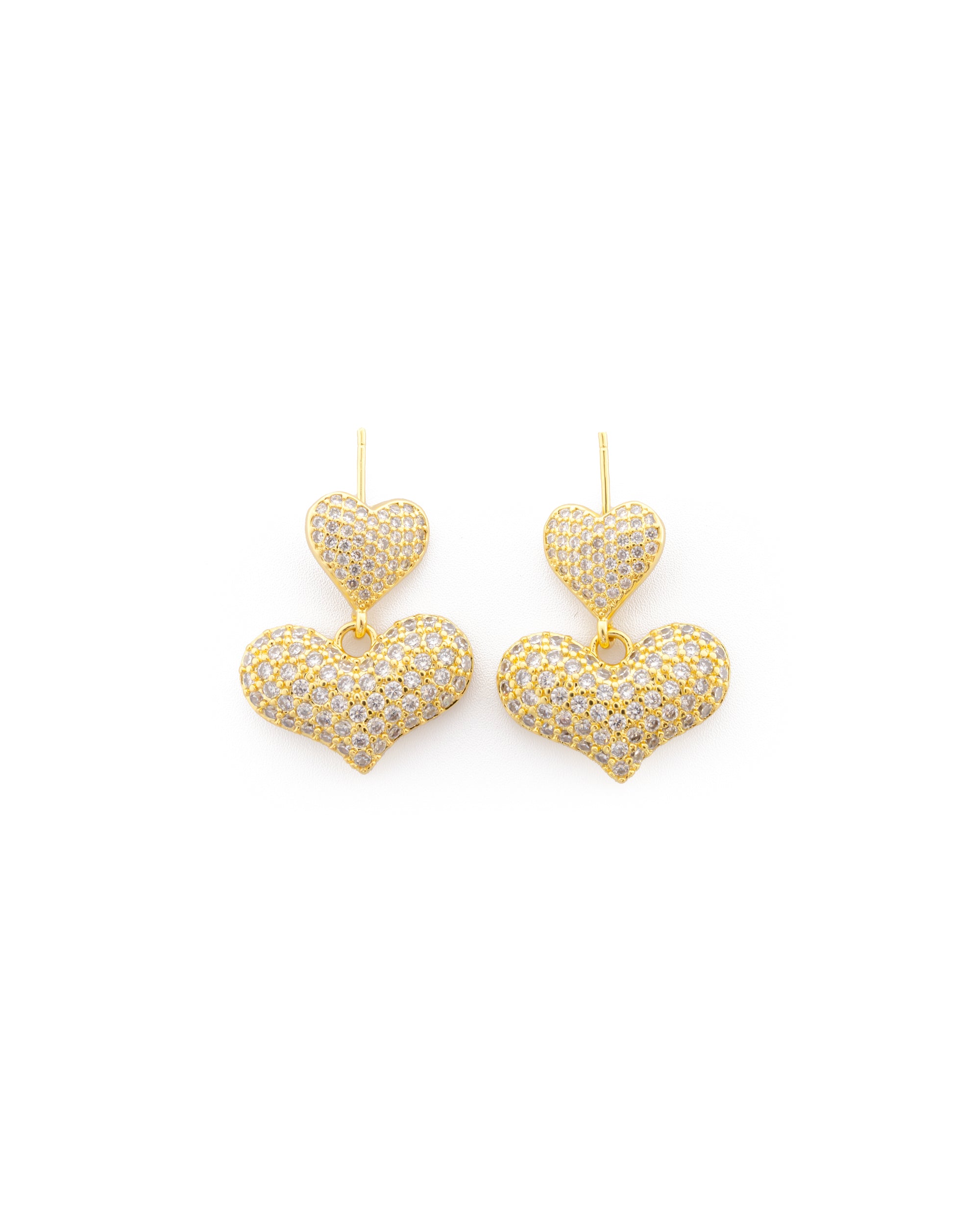 Aretes Dorados con piedras M2 Oro Laminado