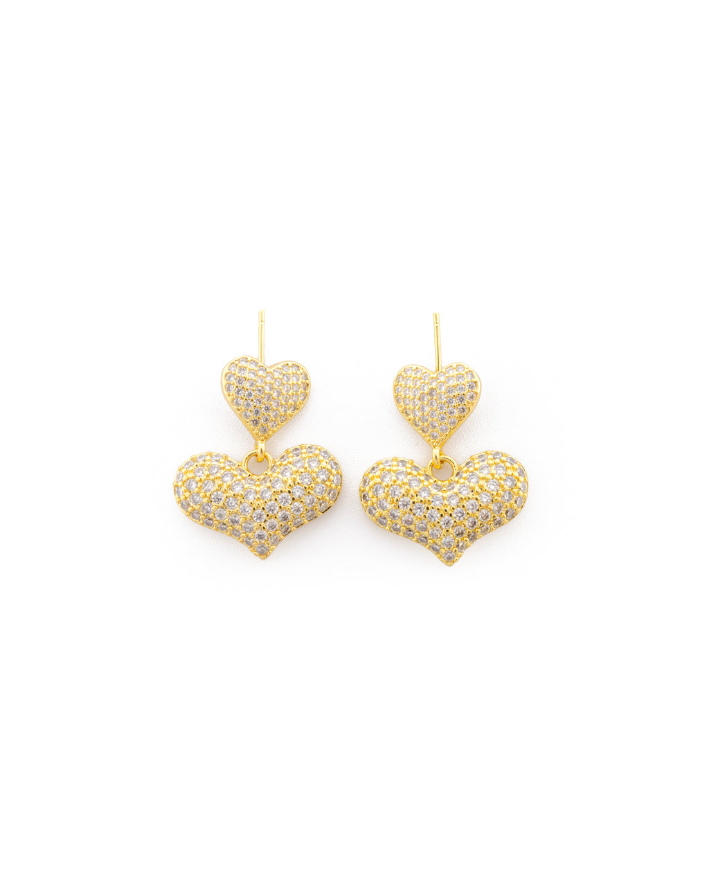 Aretes Dorados con piedras M2 Oro Laminado