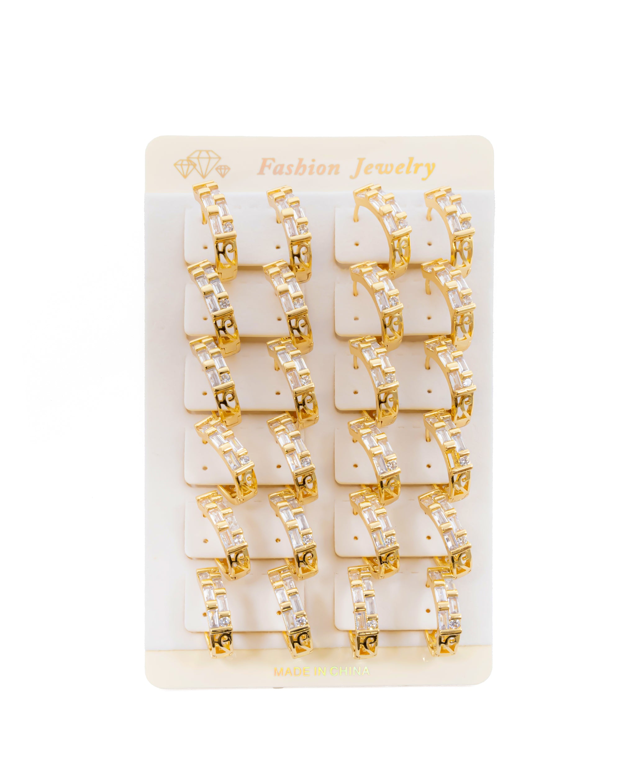 ARETES PAQUETE DE 12 ORO LAMINADO M6