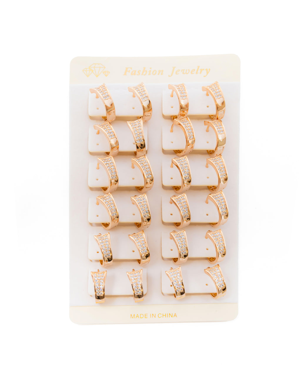 ARETES PAQUETE DE 12 ORO LAMINADO M4
