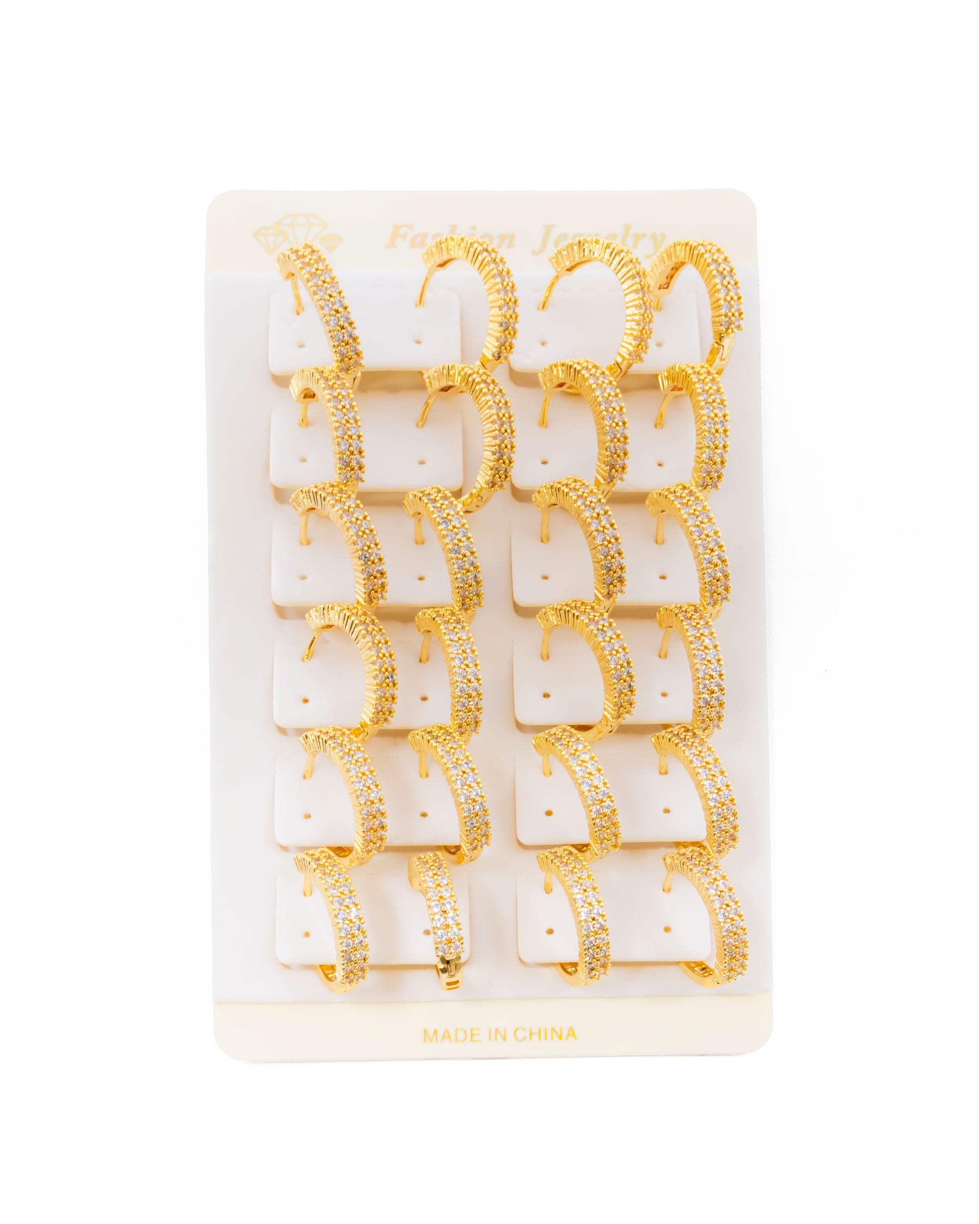 ARETES PAQUETE DE 12 ORO LAMINADO M15