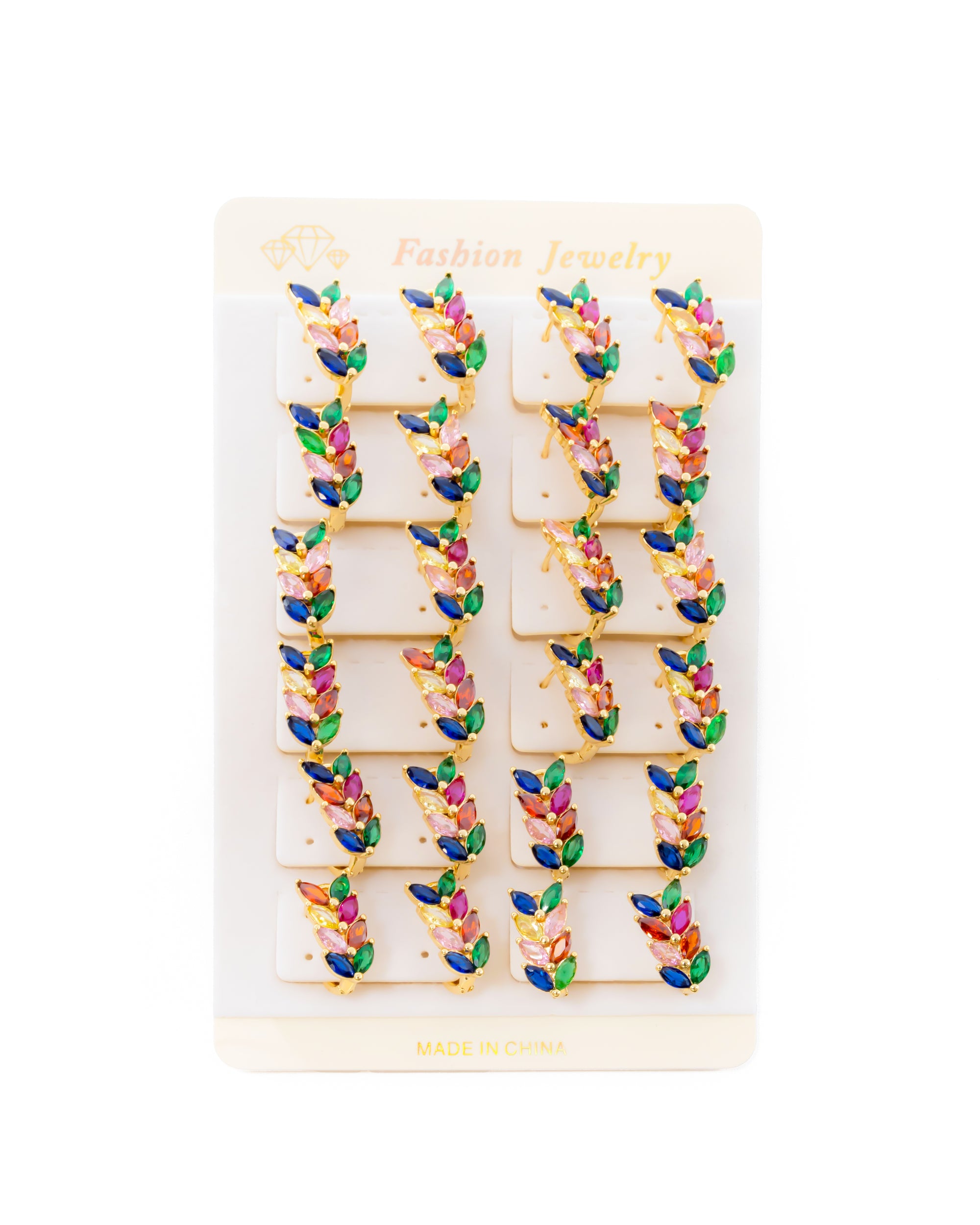 ARETES PAQUETE DE 12 ORO LAMINADO M12