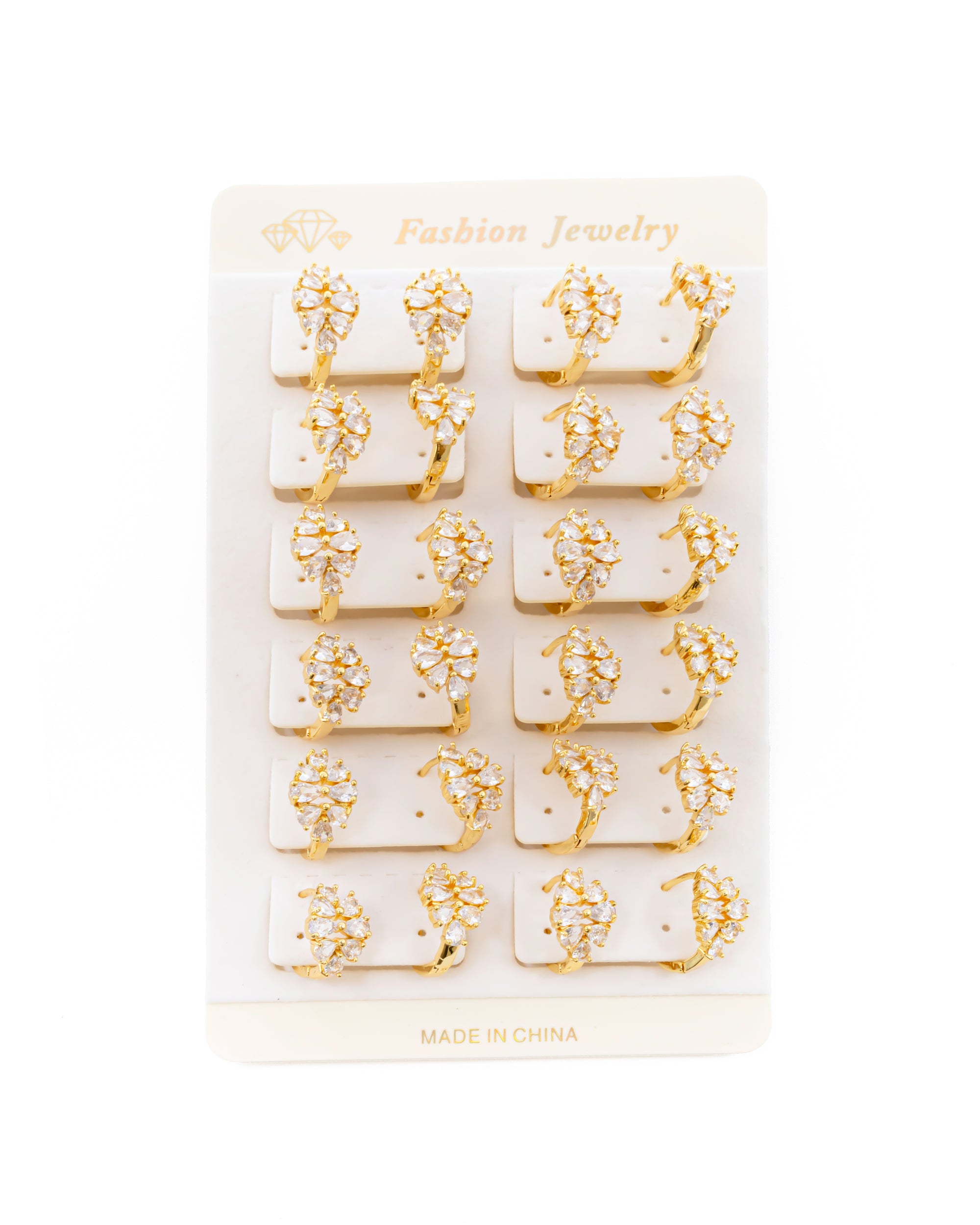 ARETES PAQUETE DE 12 ORO LAMINADO M5