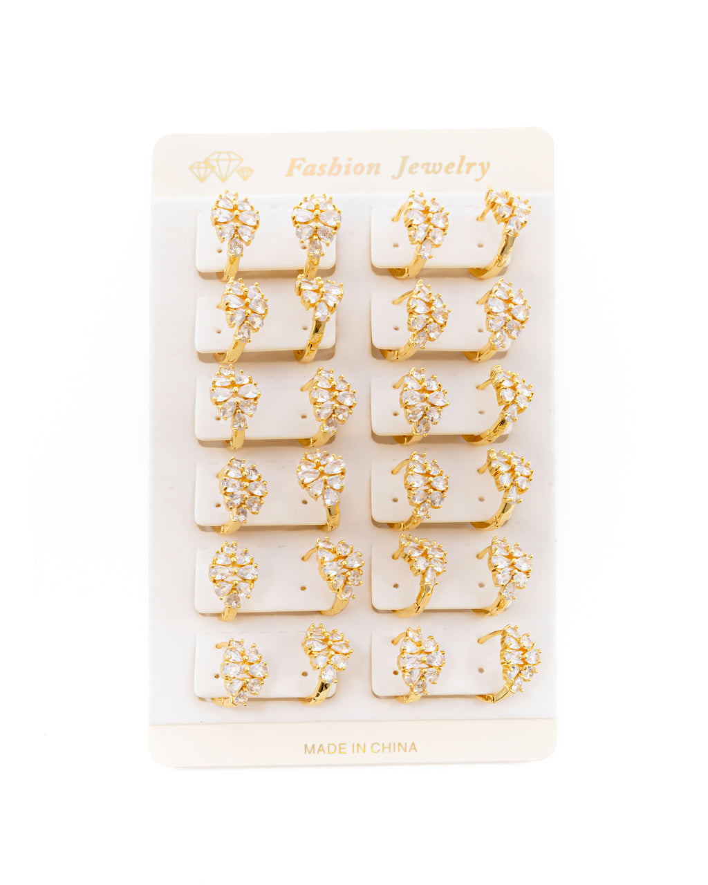 ARETES PAQUETE DE 12 ORO LAMINADO M7