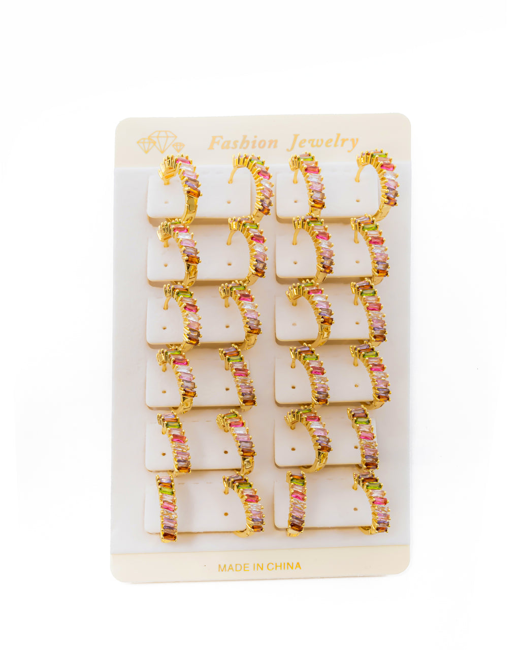 ARETES PAQUETE DE 12 ORO LAMINADO M13