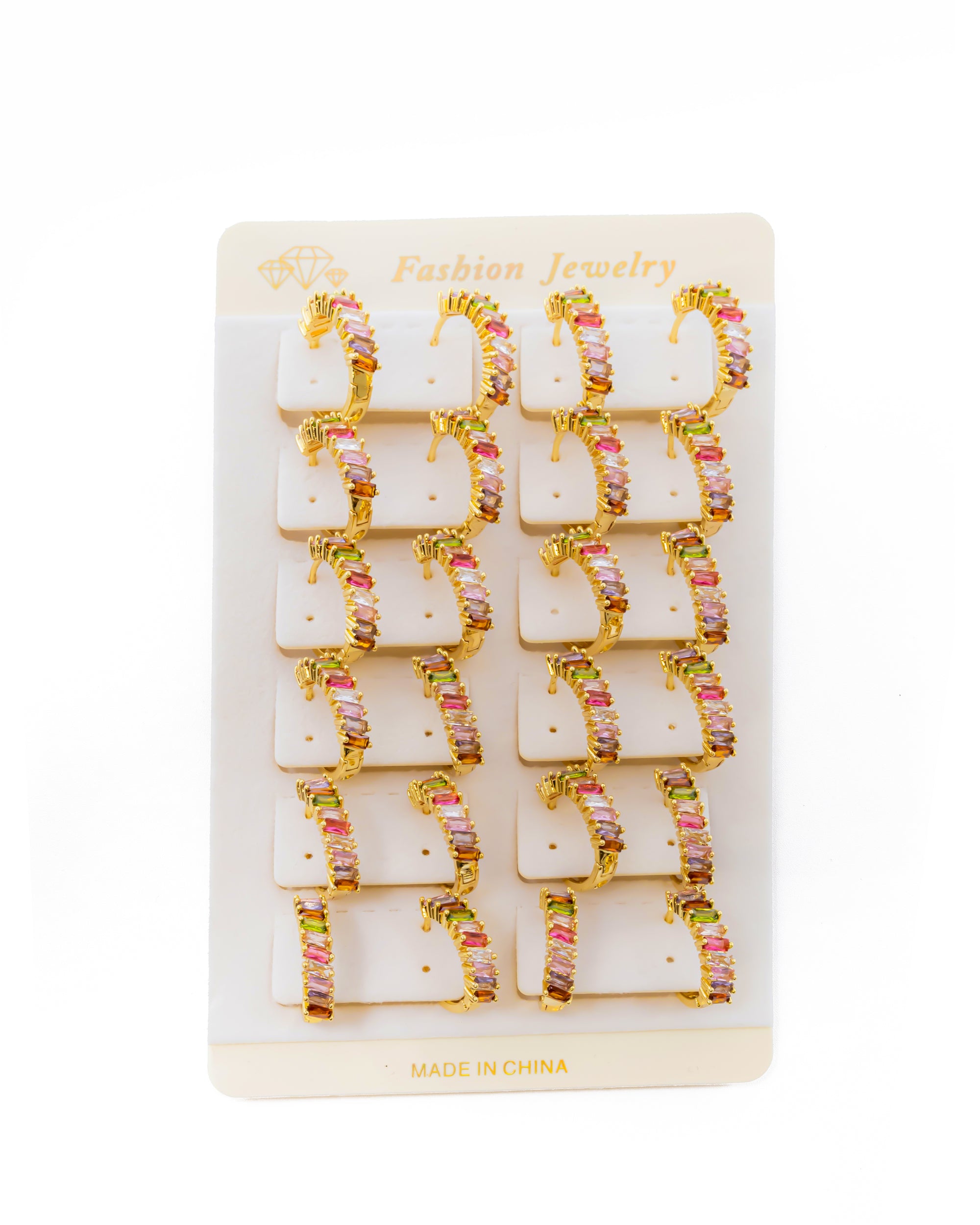 ARETES PAQUETE DE 12 ORO LAMINADO M13