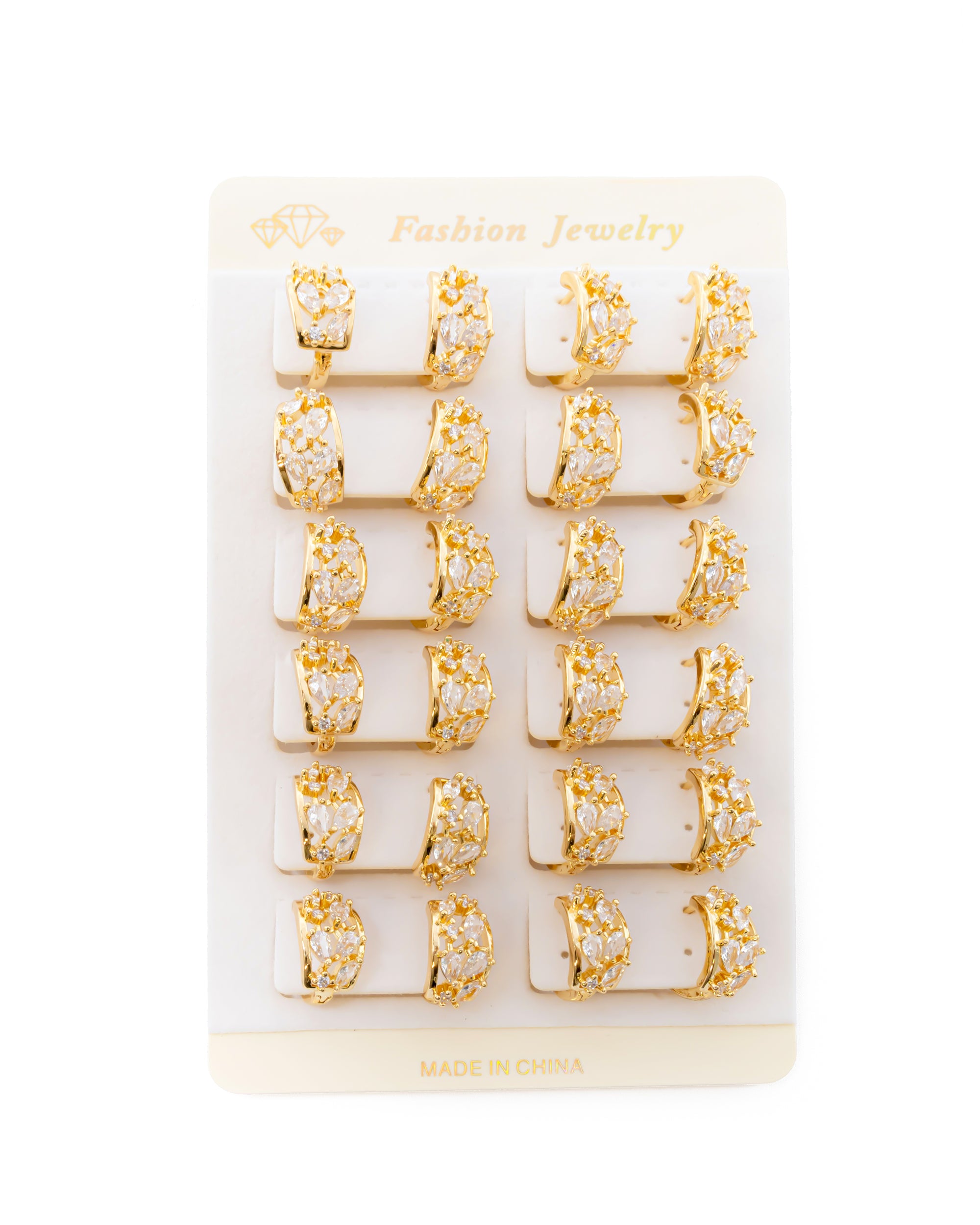 ARETES PAQUETE DE 12 ORO LAMINADO M16