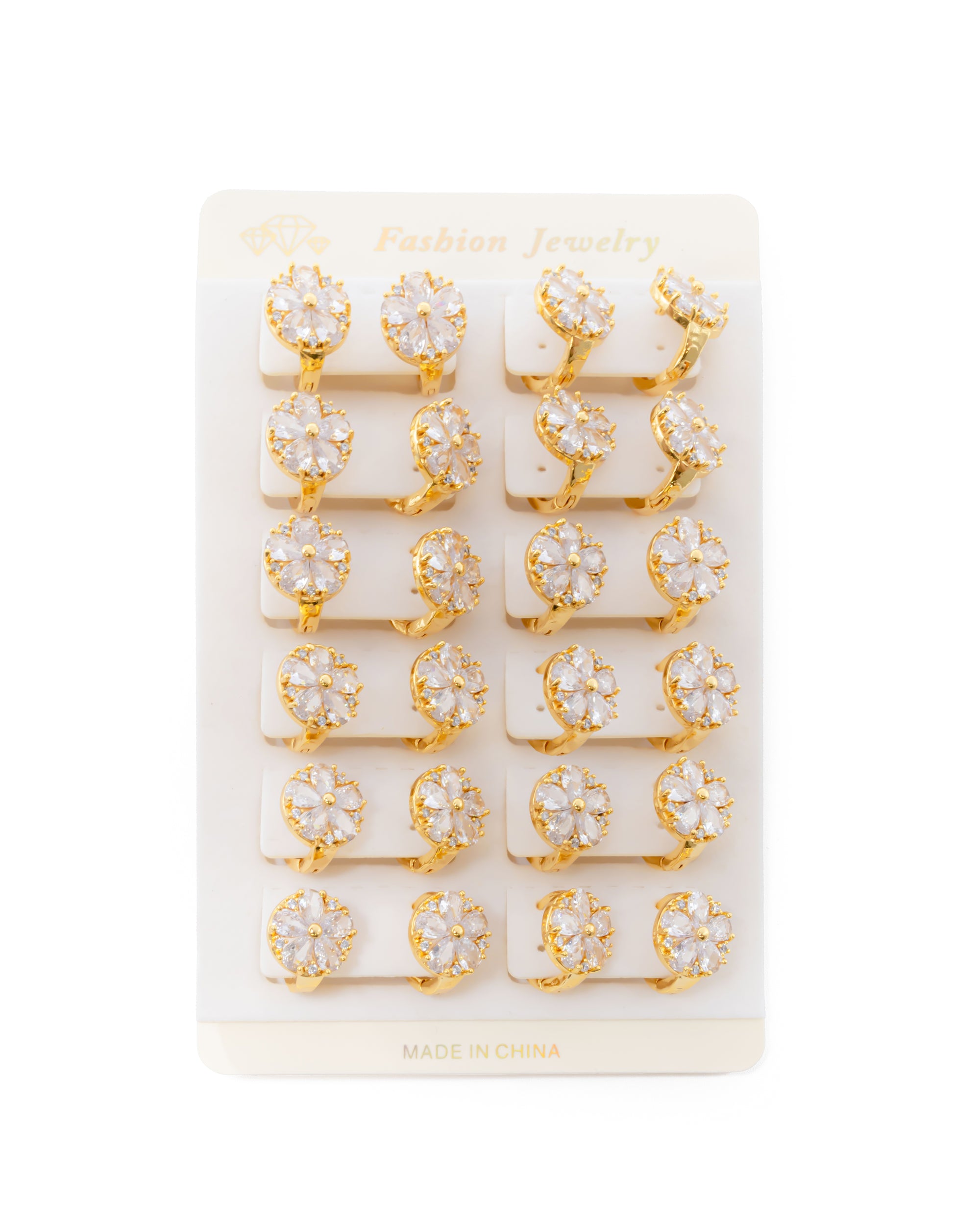 ARETES PAQUETE DE 12 ORO LAMINADO M11