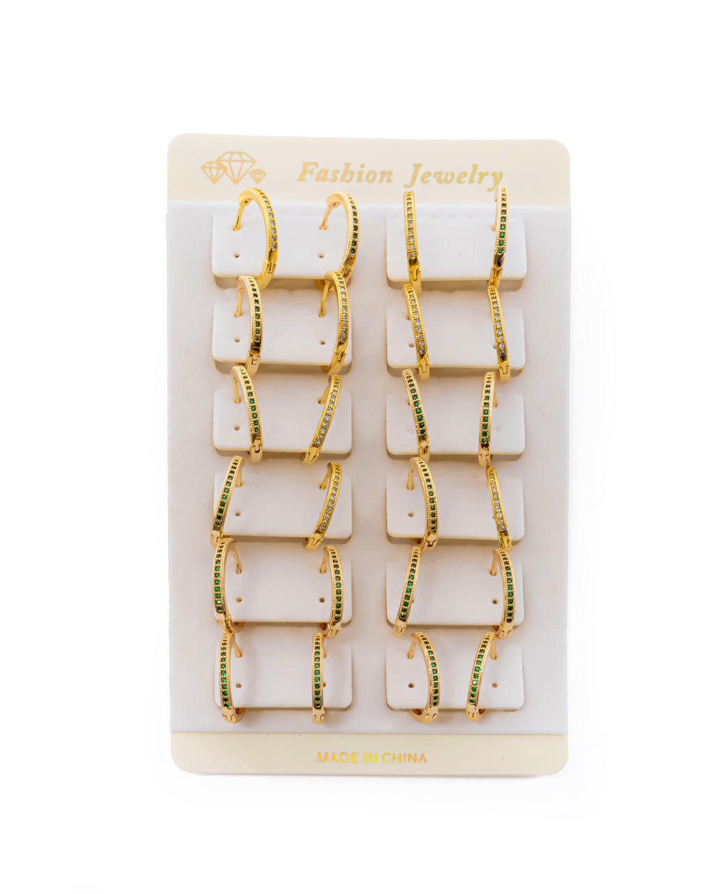 ARETES PAQUETE DE 12 ORO LAMINADO M14