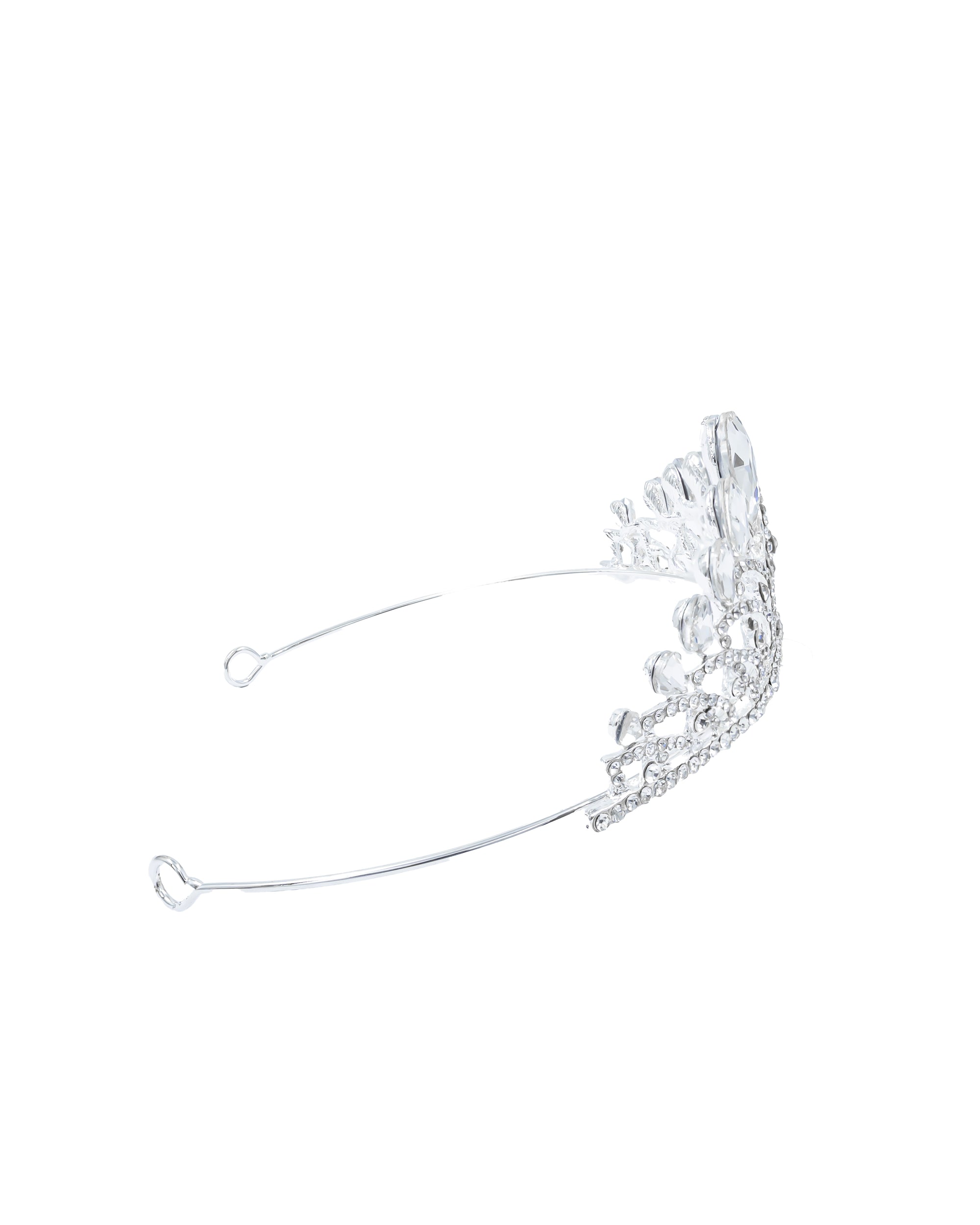 Corona Plateada de Diadema con piedras  - M1 Oro Laminado