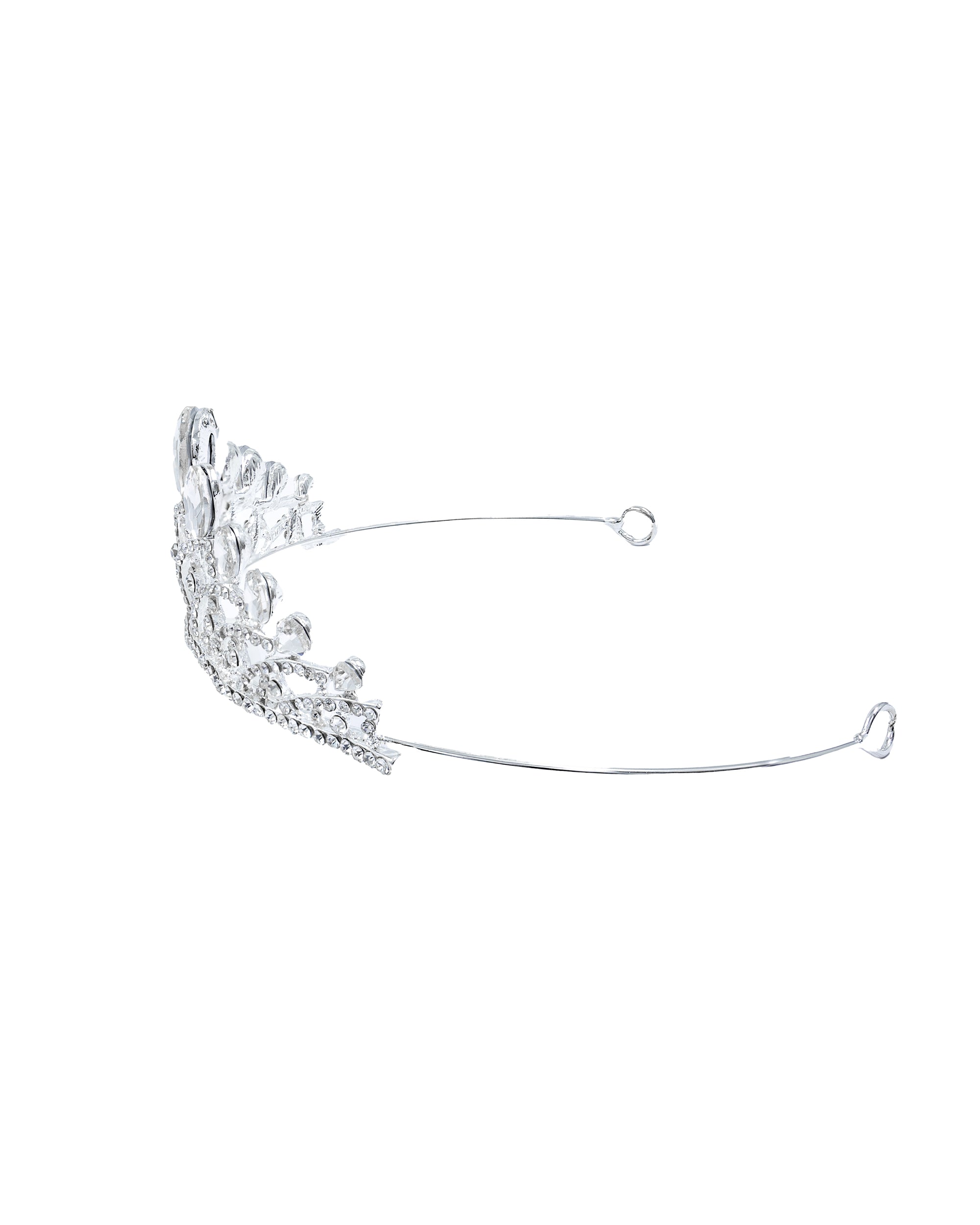 Corona Plateada de Diadema con piedras  - M1 Oro Laminado