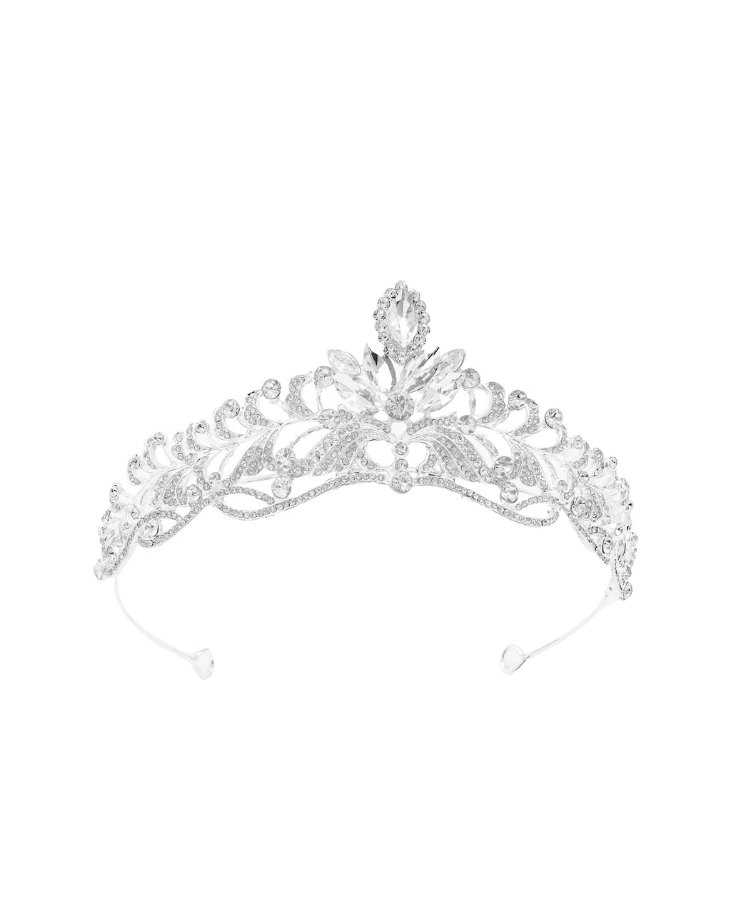 Corona Plateada de Diadema con piedras  - M2 Oro Laminado