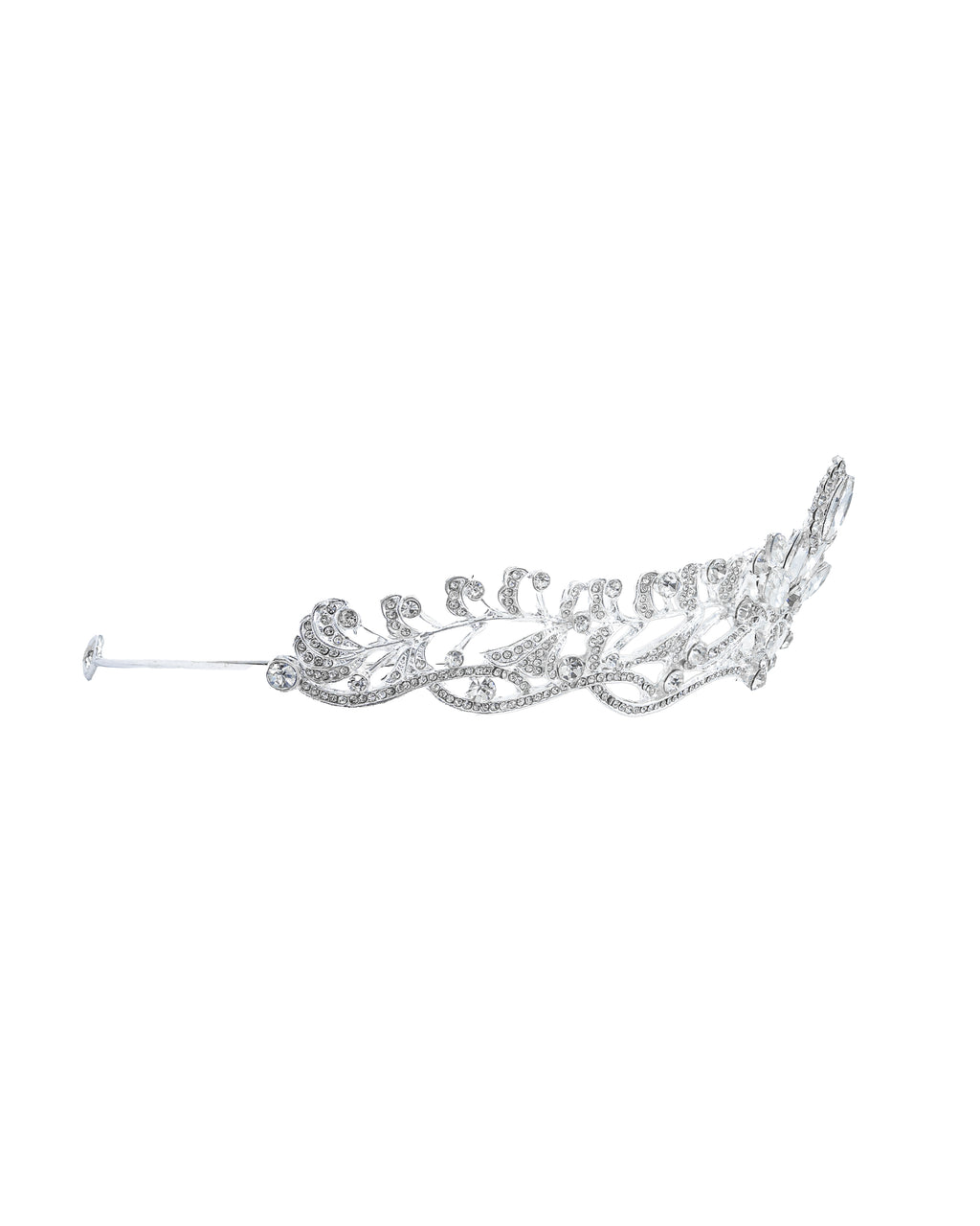 Corona Plateada de Diadema con piedras  - M2 Oro Laminado
