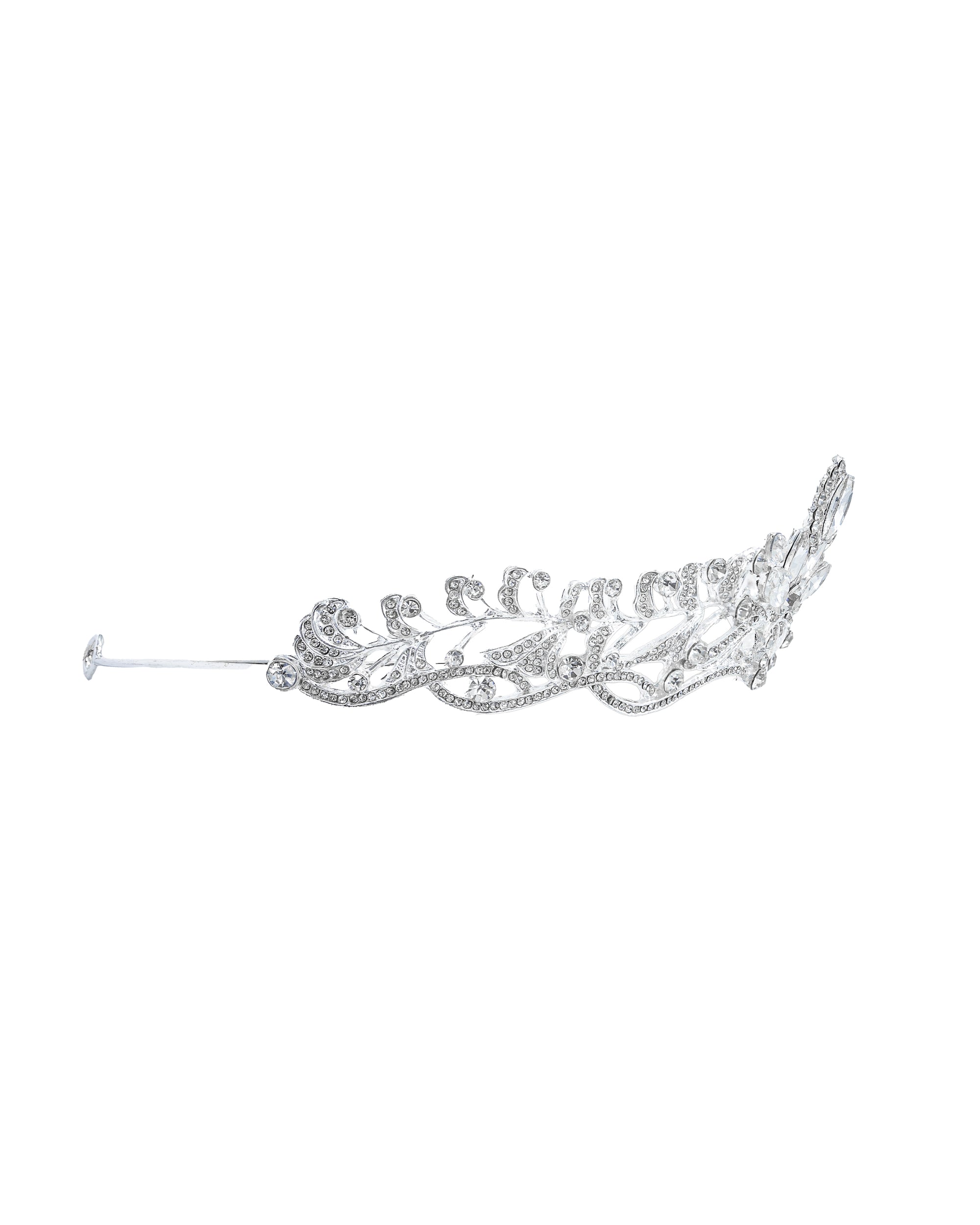 Corona Plateada de Diadema con piedras  - M2 Oro Laminado