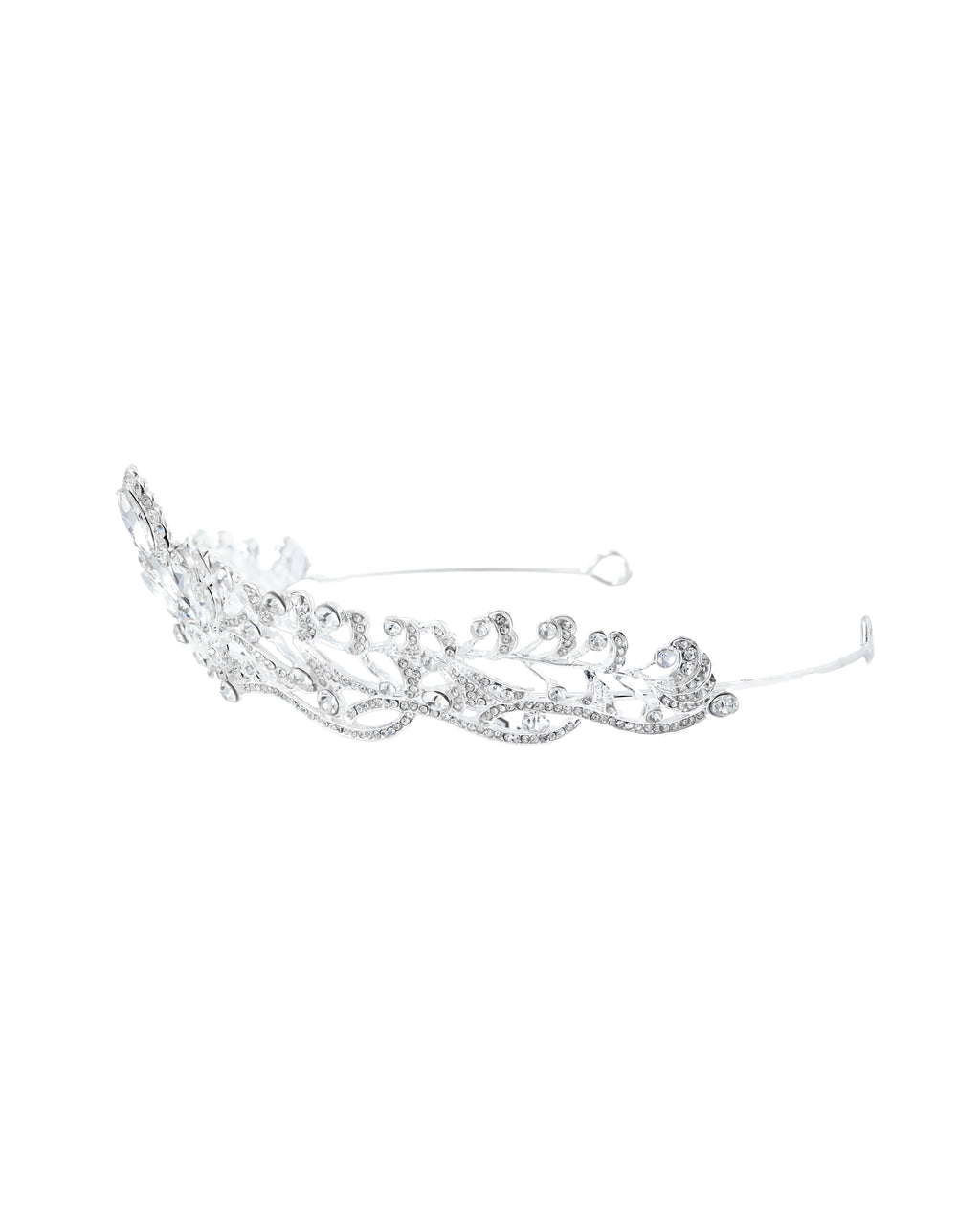 Corona Plateada de Diadema con piedras  - M2 Oro Laminado