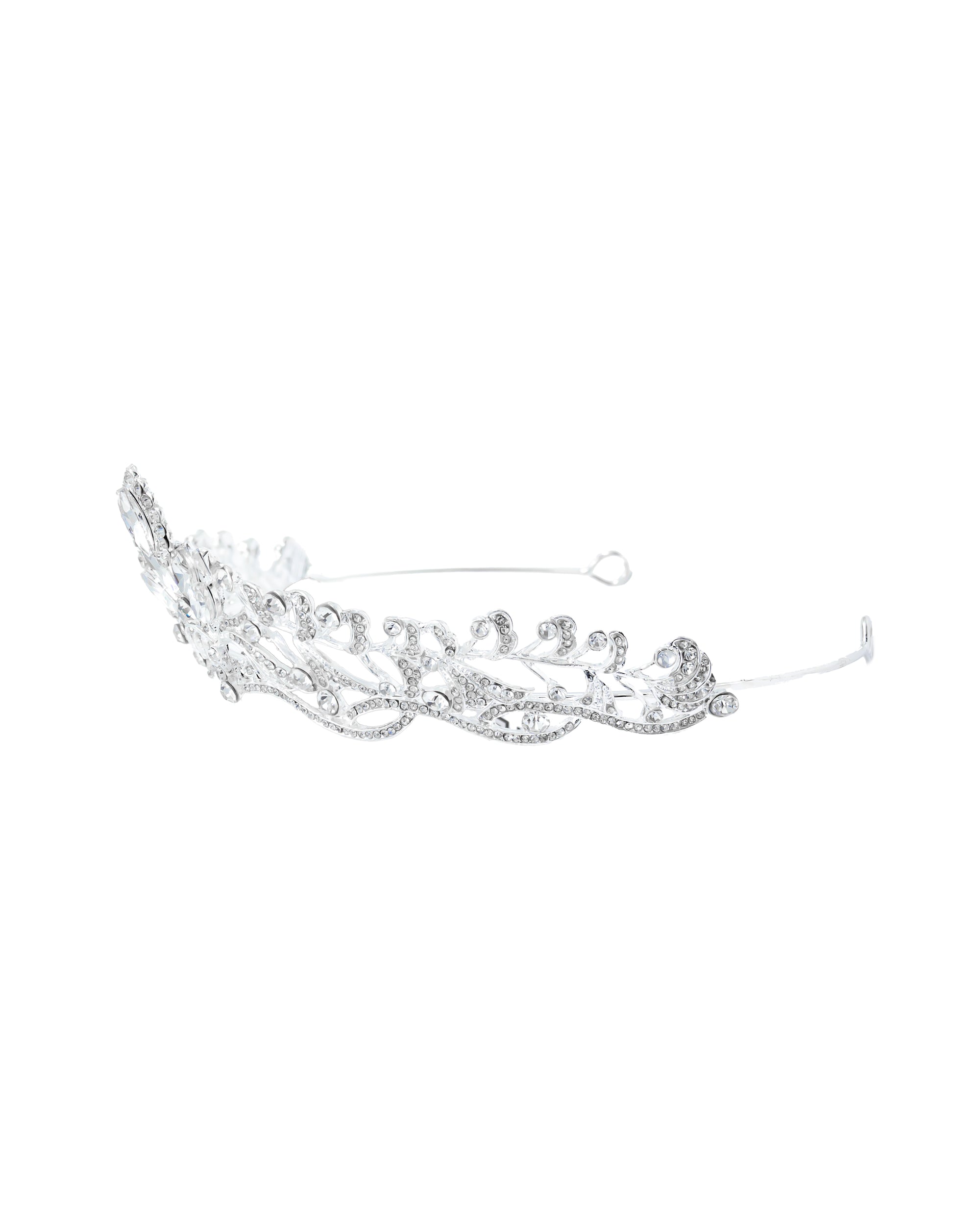 Corona Plateada de Diadema con piedras  - M2 Oro Laminado