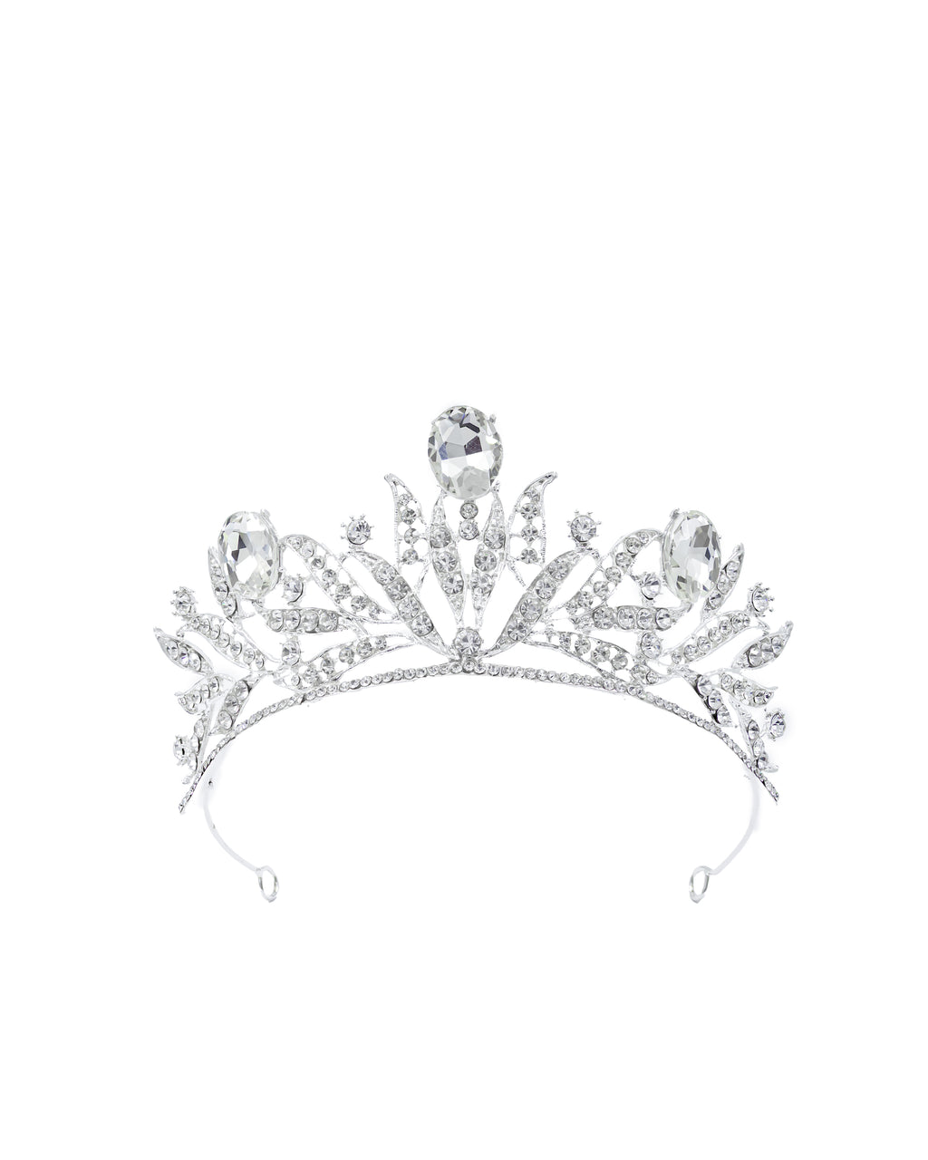 Corona Plateada de Diadema con piedras  - M3 Oro Laminado