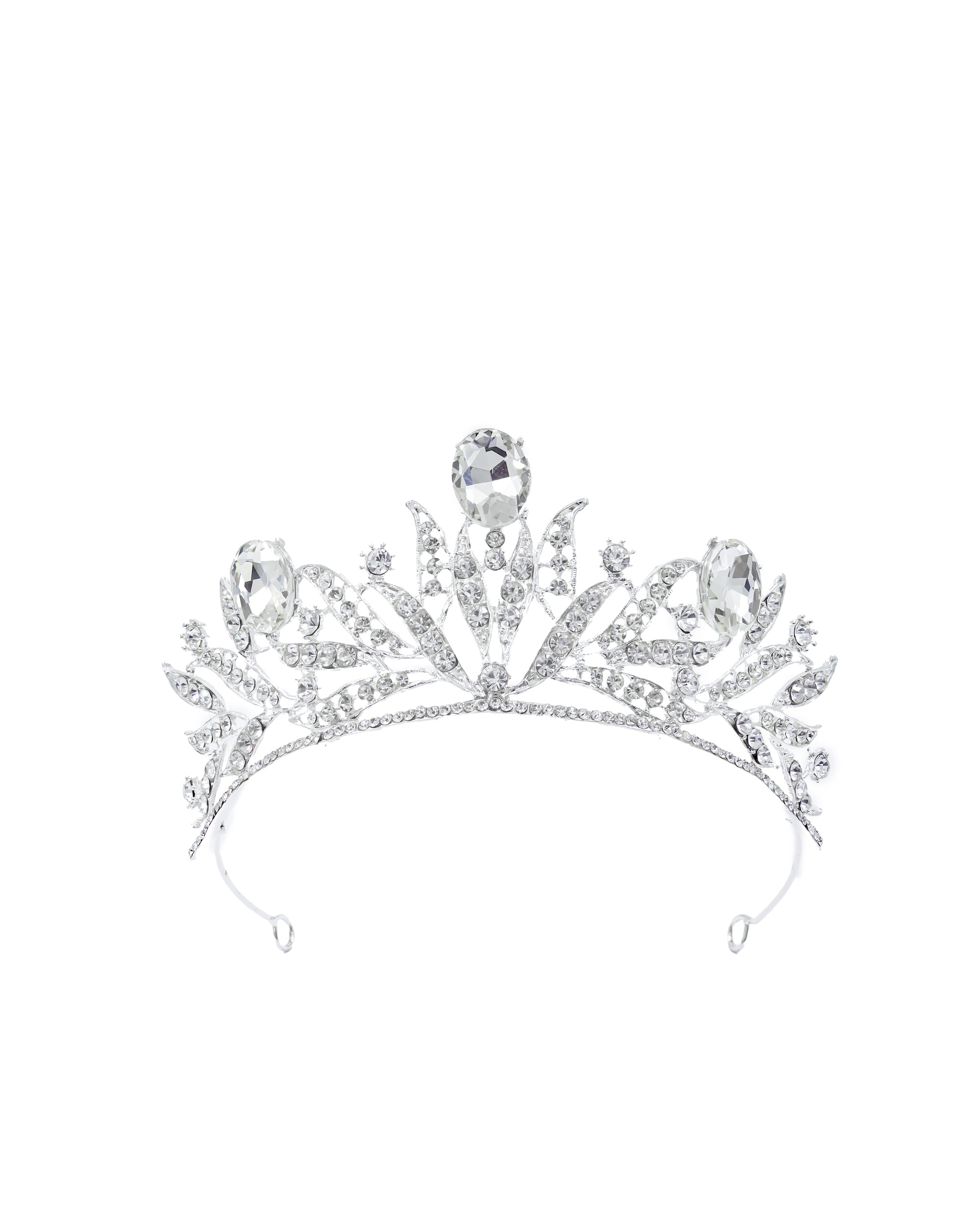 Corona Plateada de Diadema con piedras  - M3 Oro Laminado