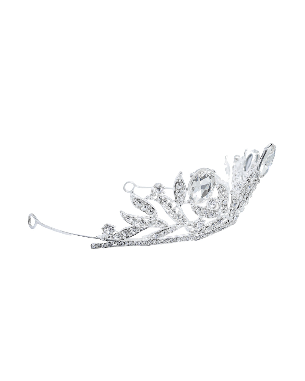 Corona Plateada de Diadema con piedras  - M3 Oro Laminado
