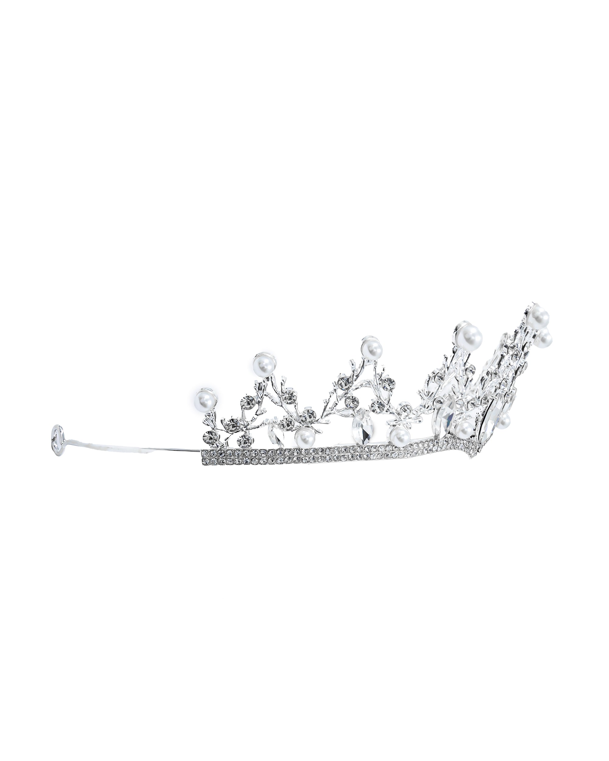 Corona Plateada de Diadema con piedras  - M4 Oro Laminado