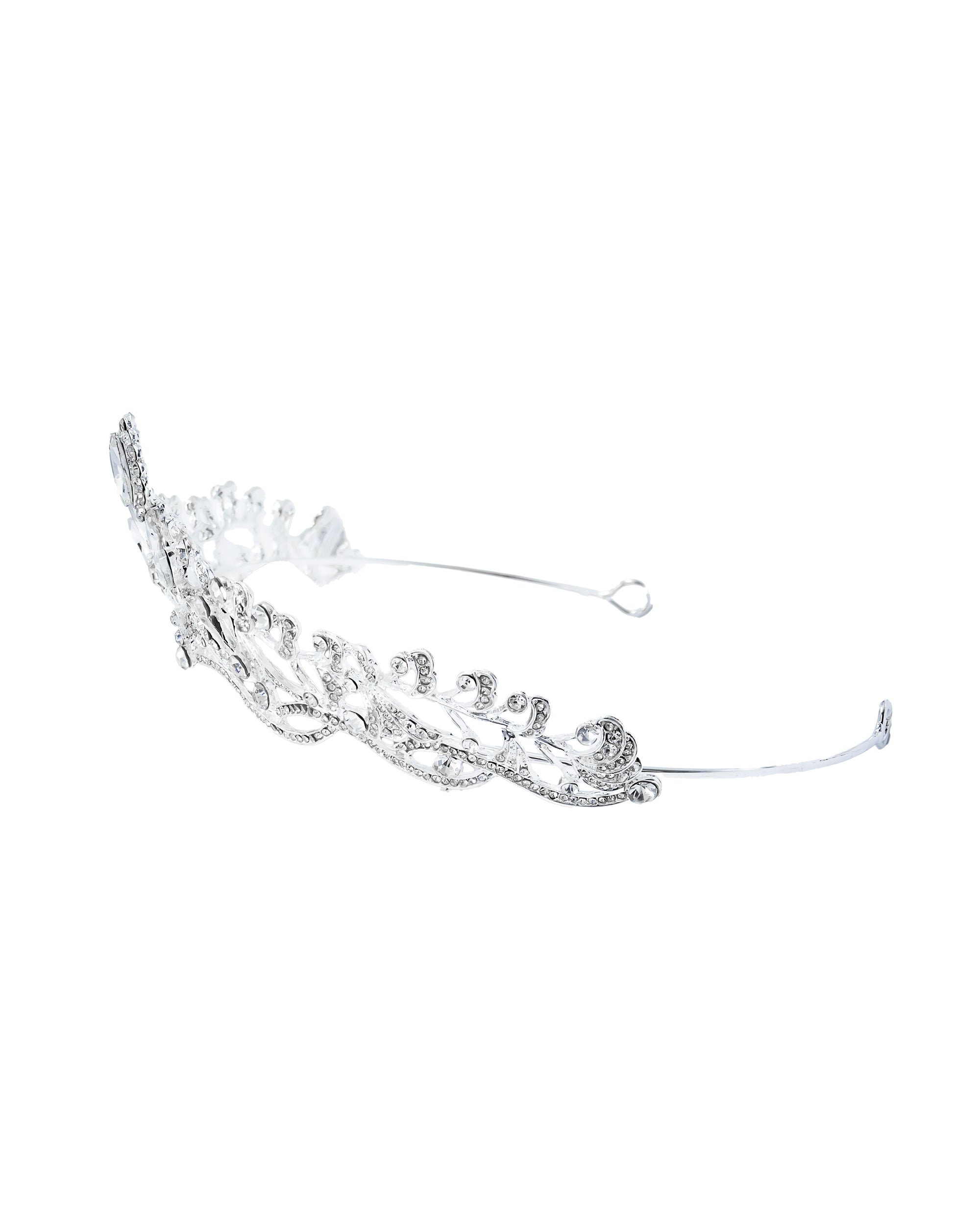 Corona Plateada de Diadema con piedras  - M5 Oro Laminado
