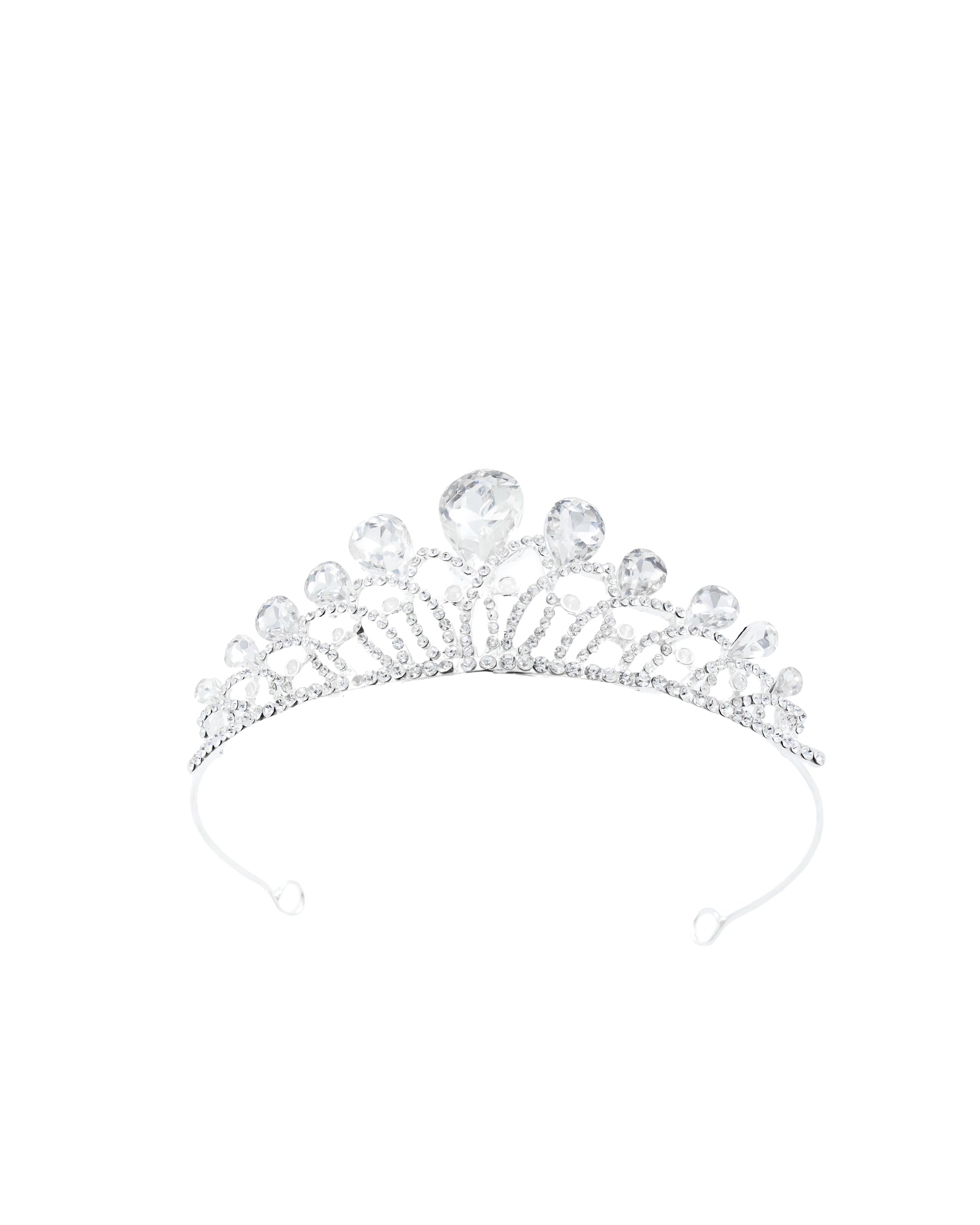 Corona Plateada de Diadema con piedras  - M6 Oro Laminado