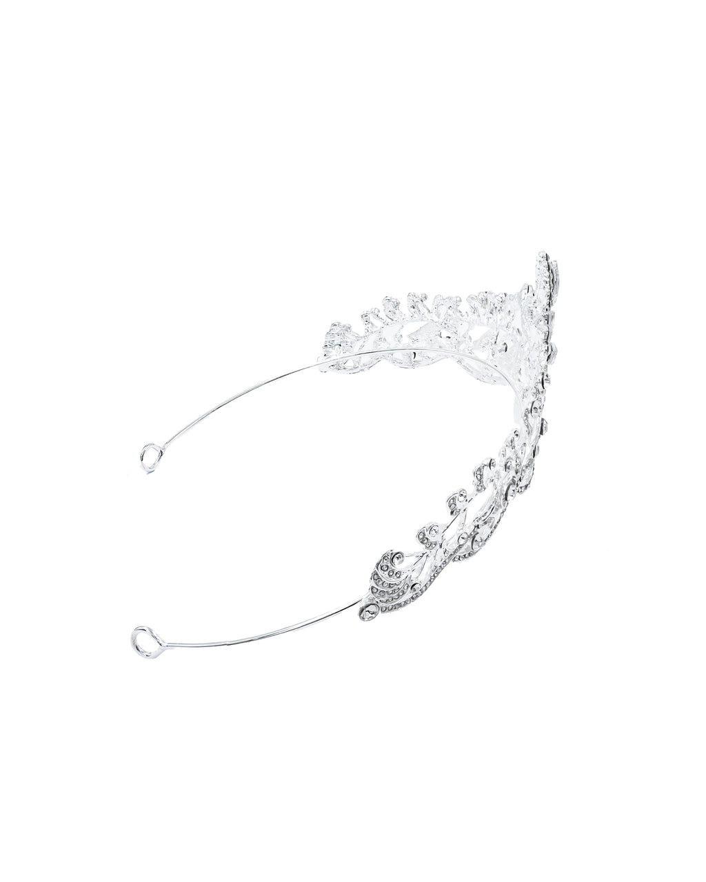 Corona Plateada de Diadema con piedras  - M7 Oro Laminado