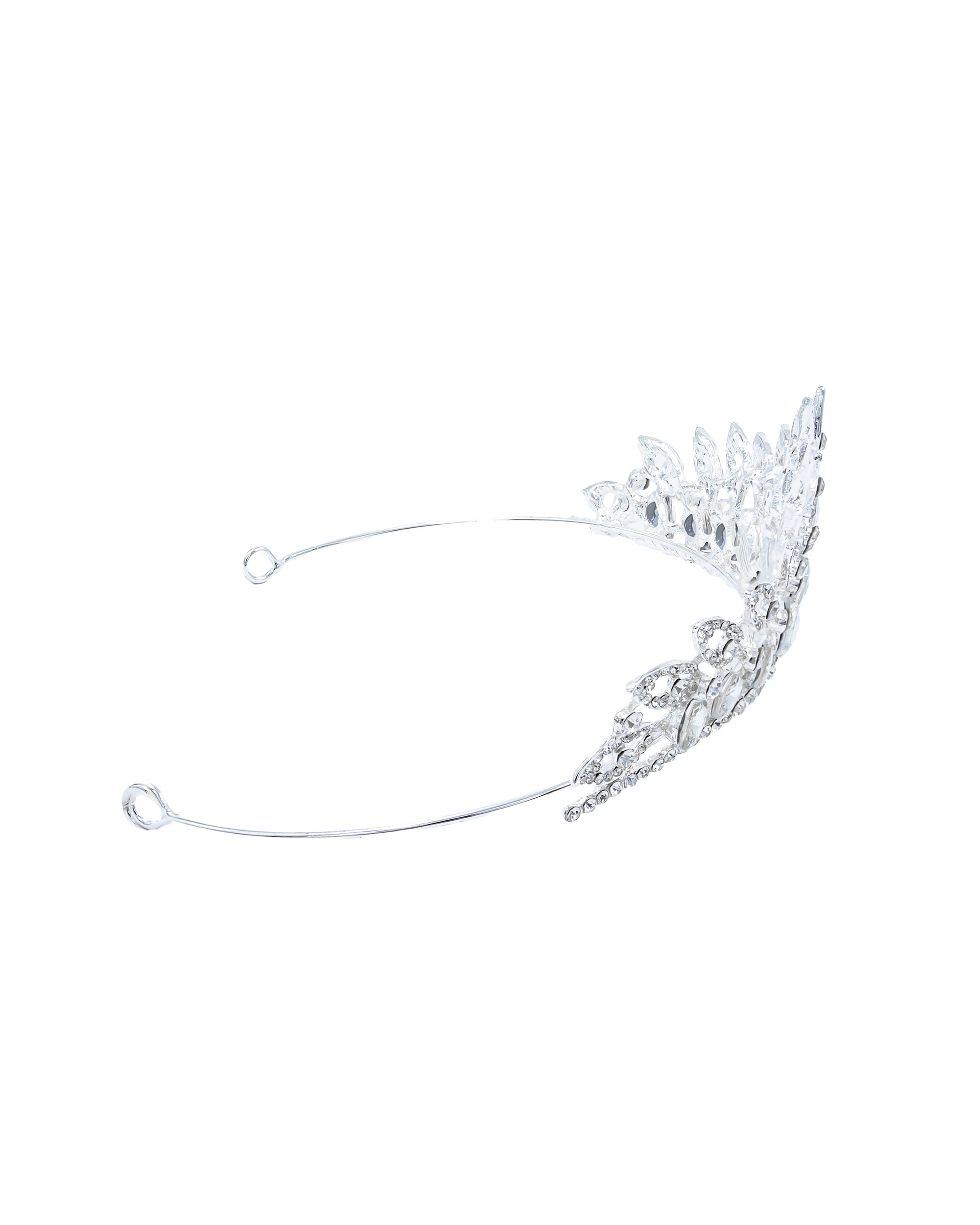Corona Plateada de Diadema con piedras  - M8 Oro Laminado