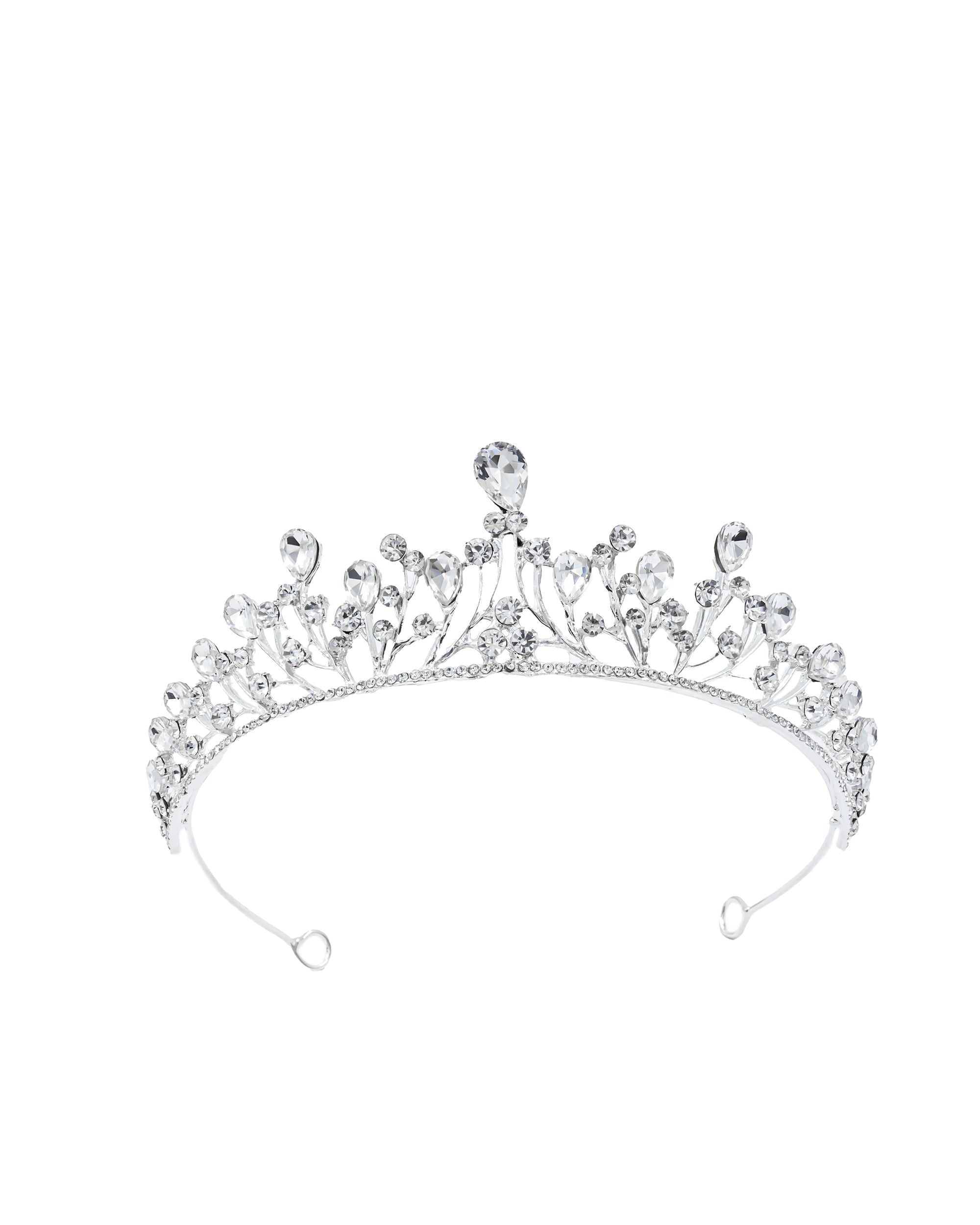 Corona Plateada de Diadema con piedras  - M10 Oro Laminado