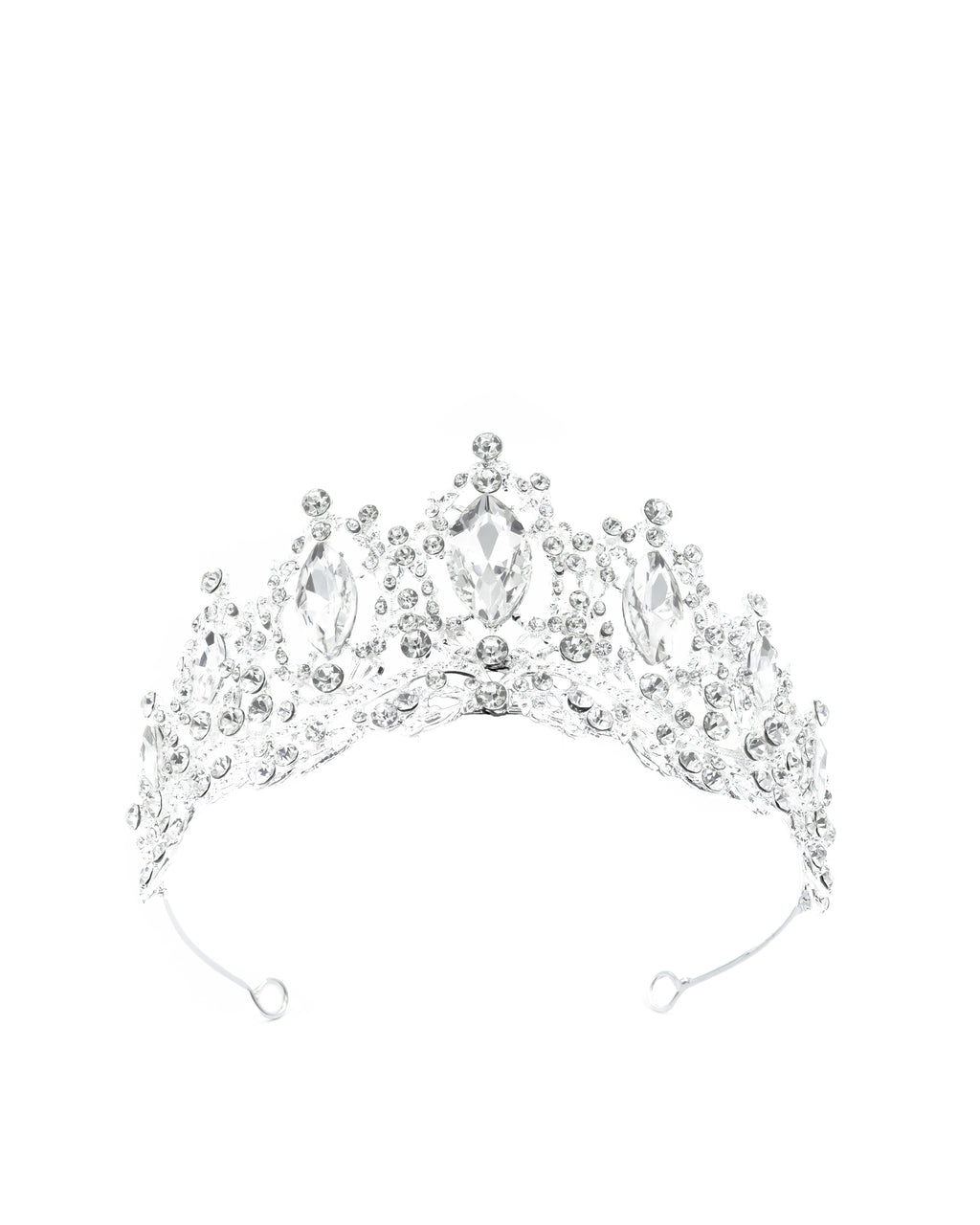 Corona Plateada de Diadema con piedras  - M11 Oro Laminado